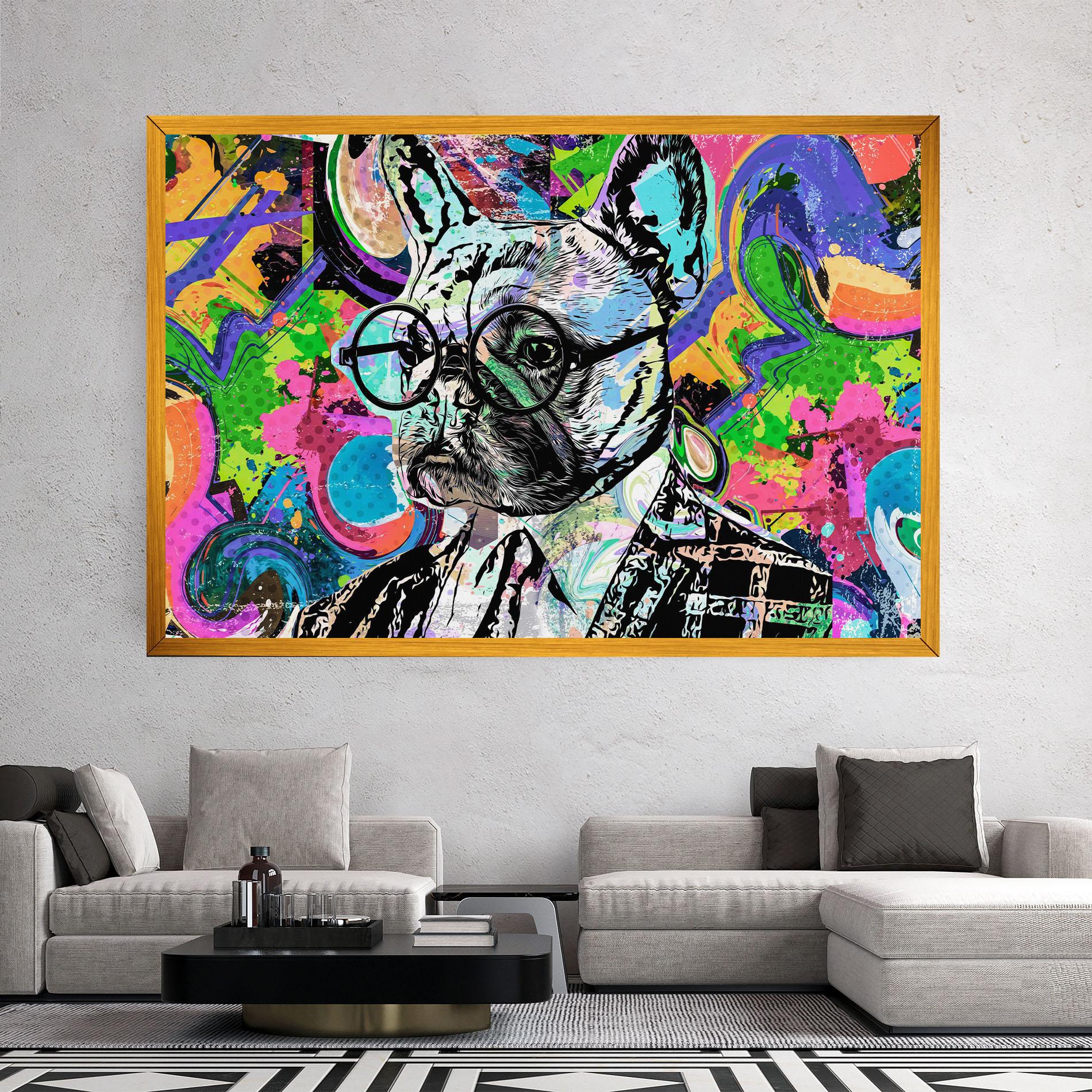 Картина на платно Graffity Bulldog mockup 2