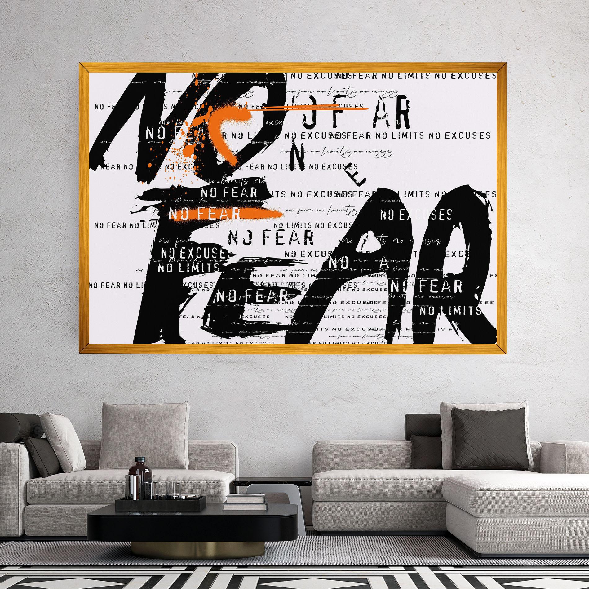Картина на платно No Fear Graffiti mockup 2