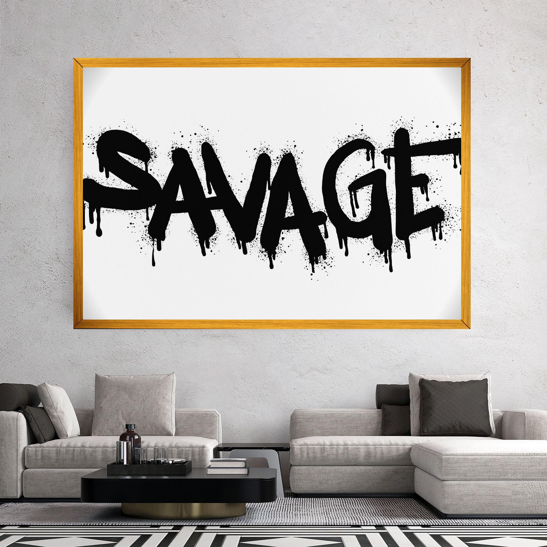 Картина на платно Savage Graffiti Spray mockup 2