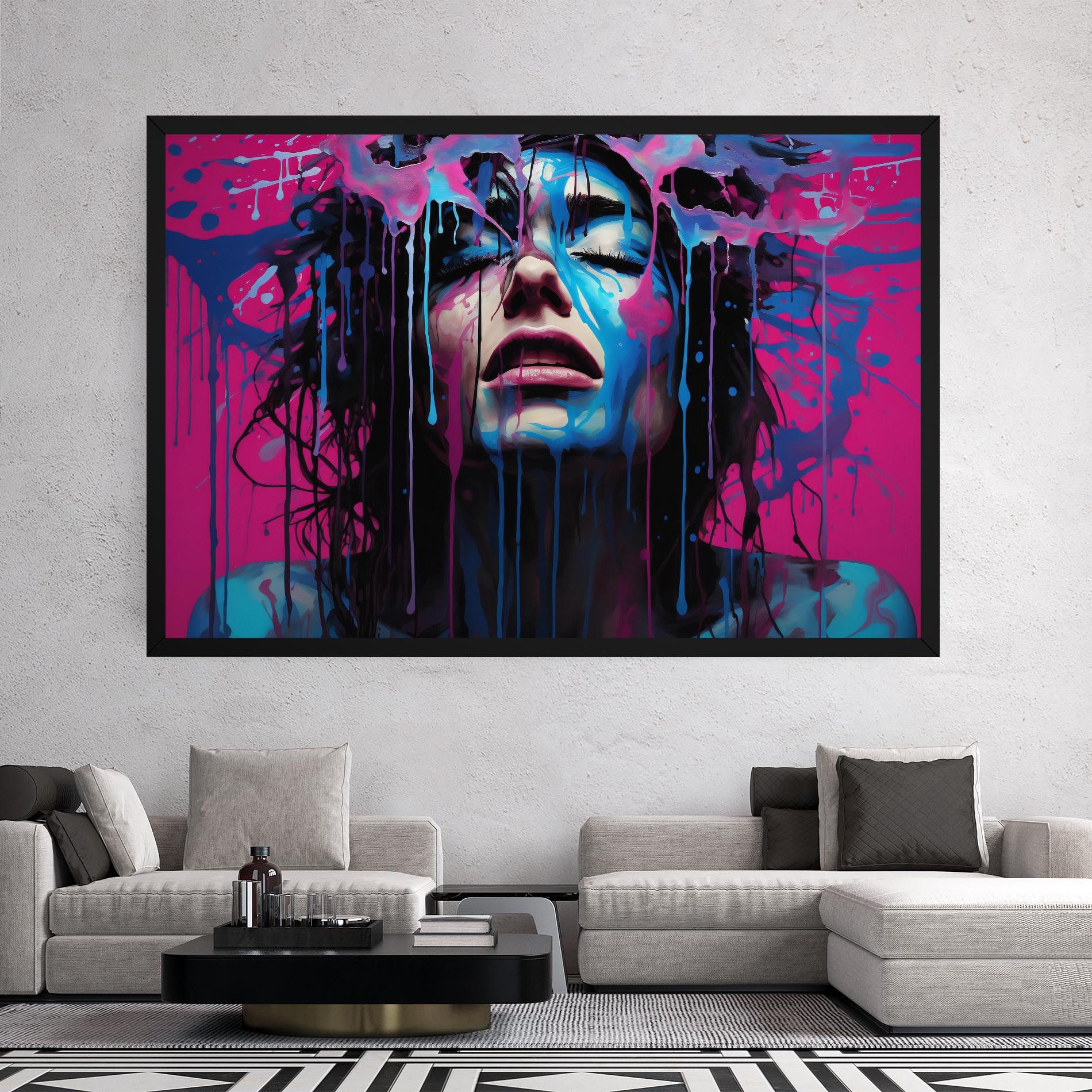 Blue Pink Woman mockup 2