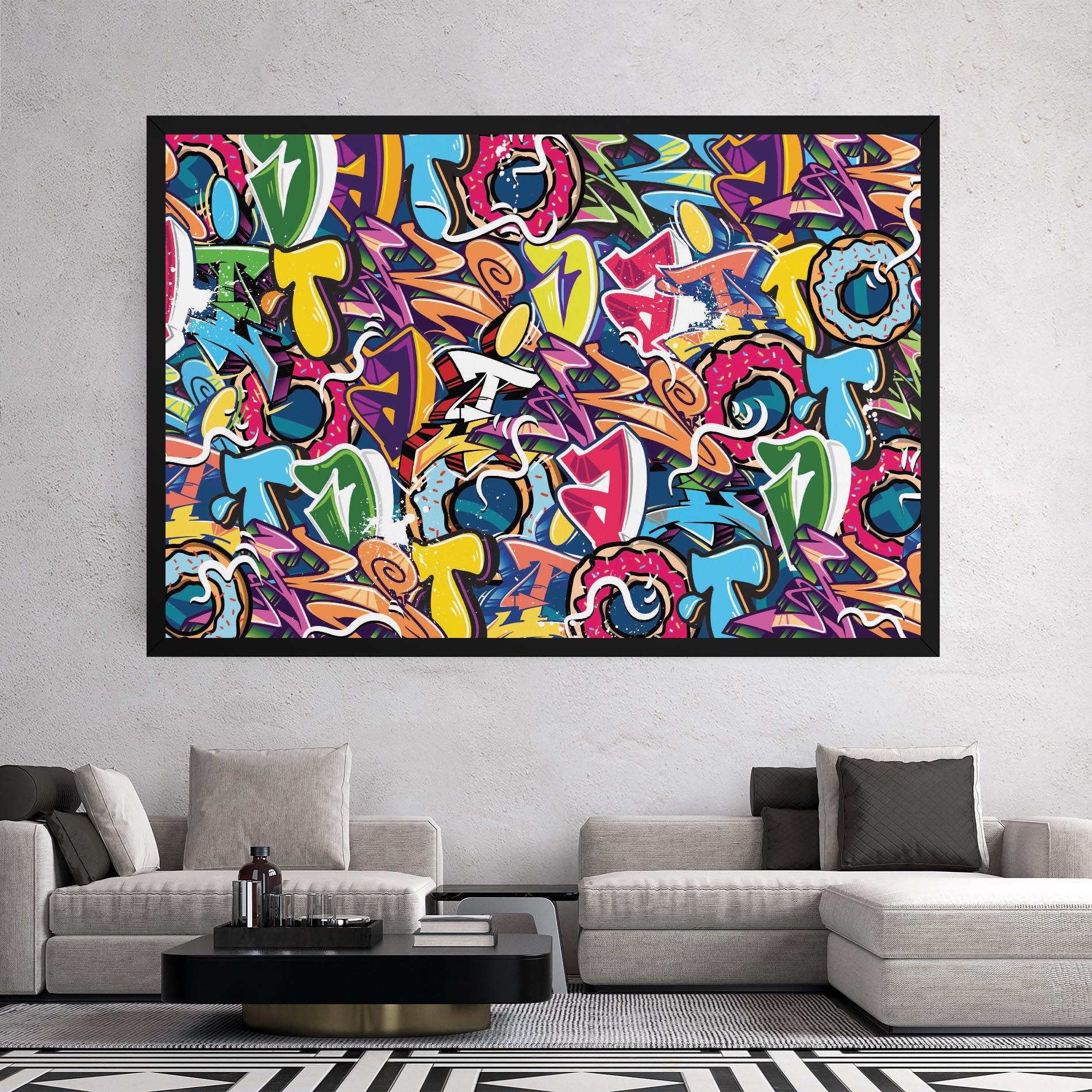 Картина на платно Graffiti Letters mockup 2