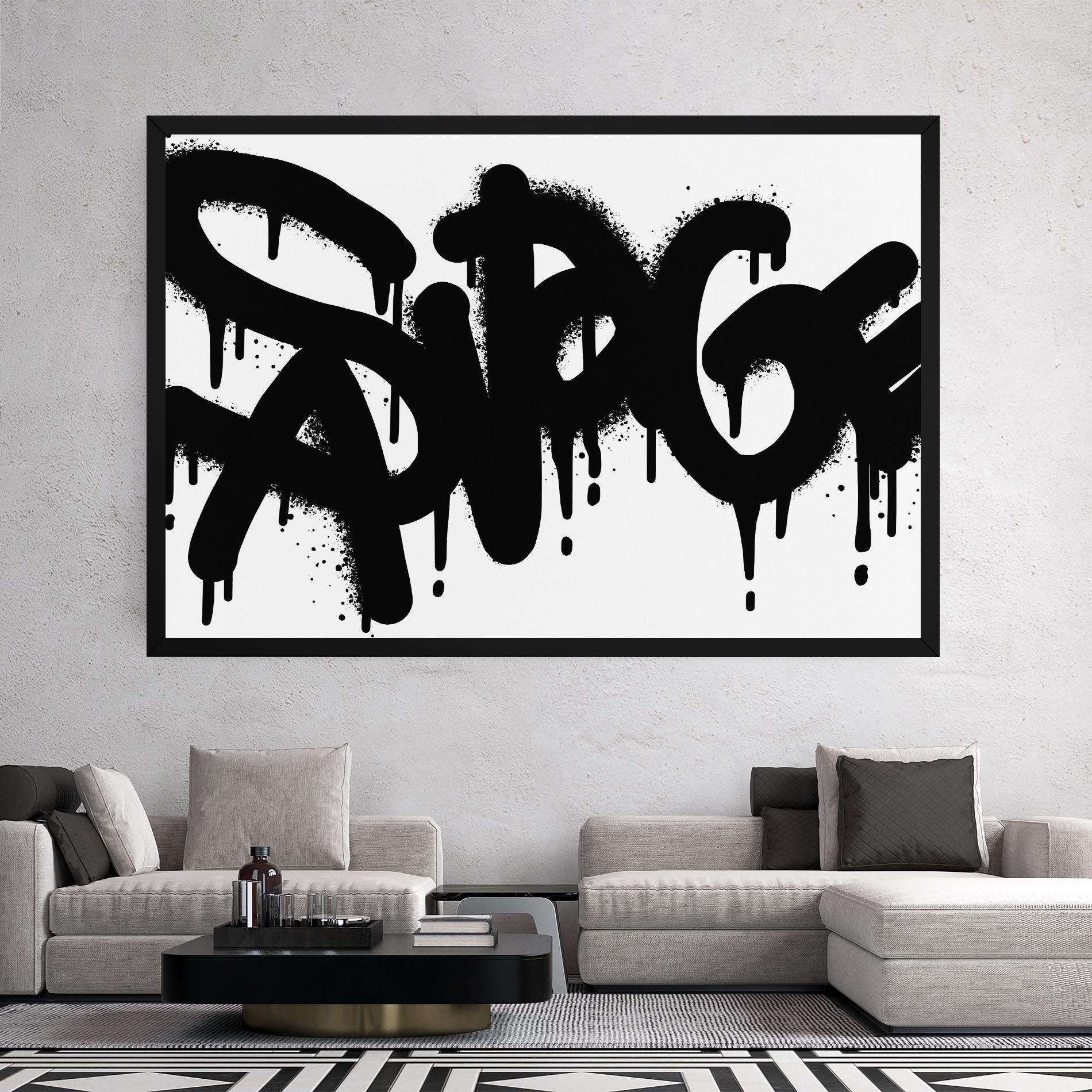 Картина на платно Graffiti Savage mockup 2
