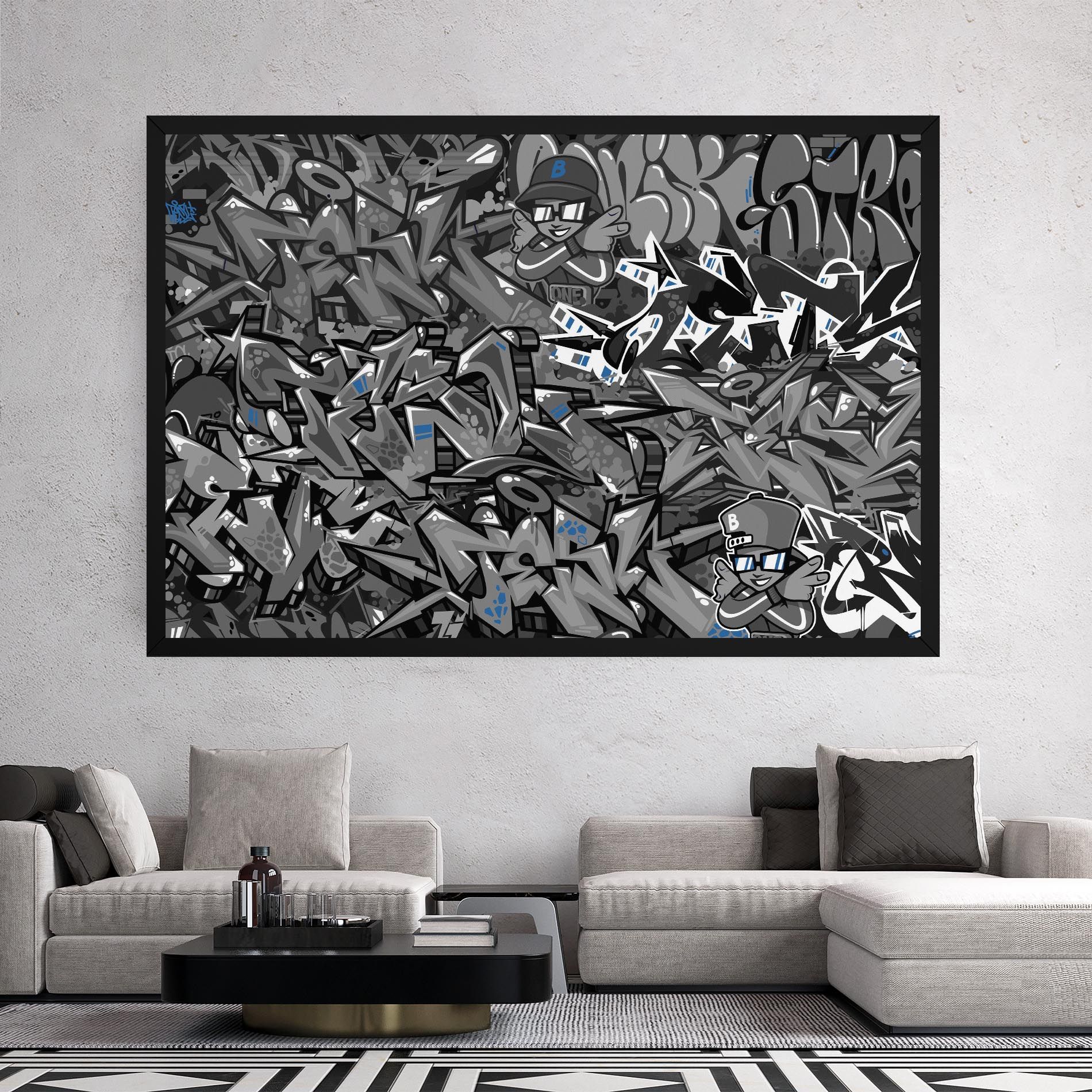 Grey Blue Graffiti mockup 2