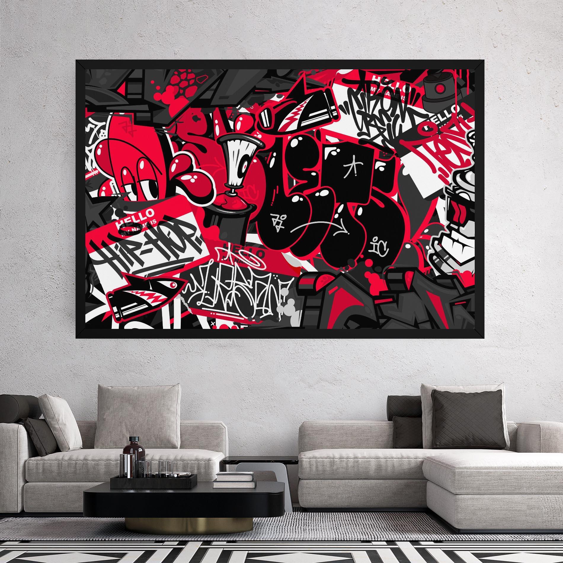 Картина на платно Hip Hop Graffiti mockup 2