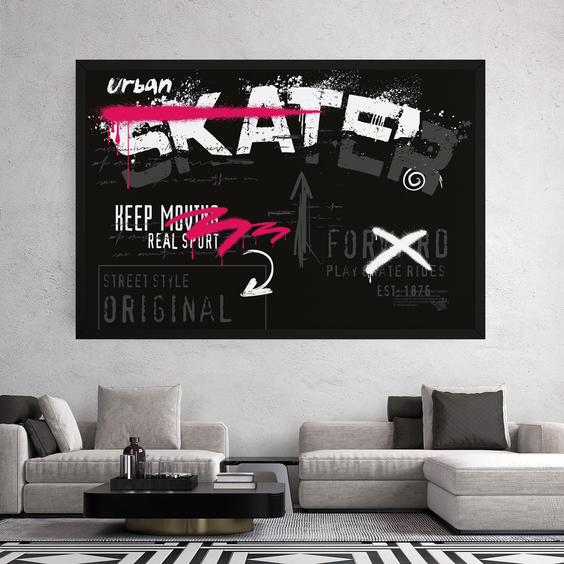 Картина на платно Skater Spray mockup 2