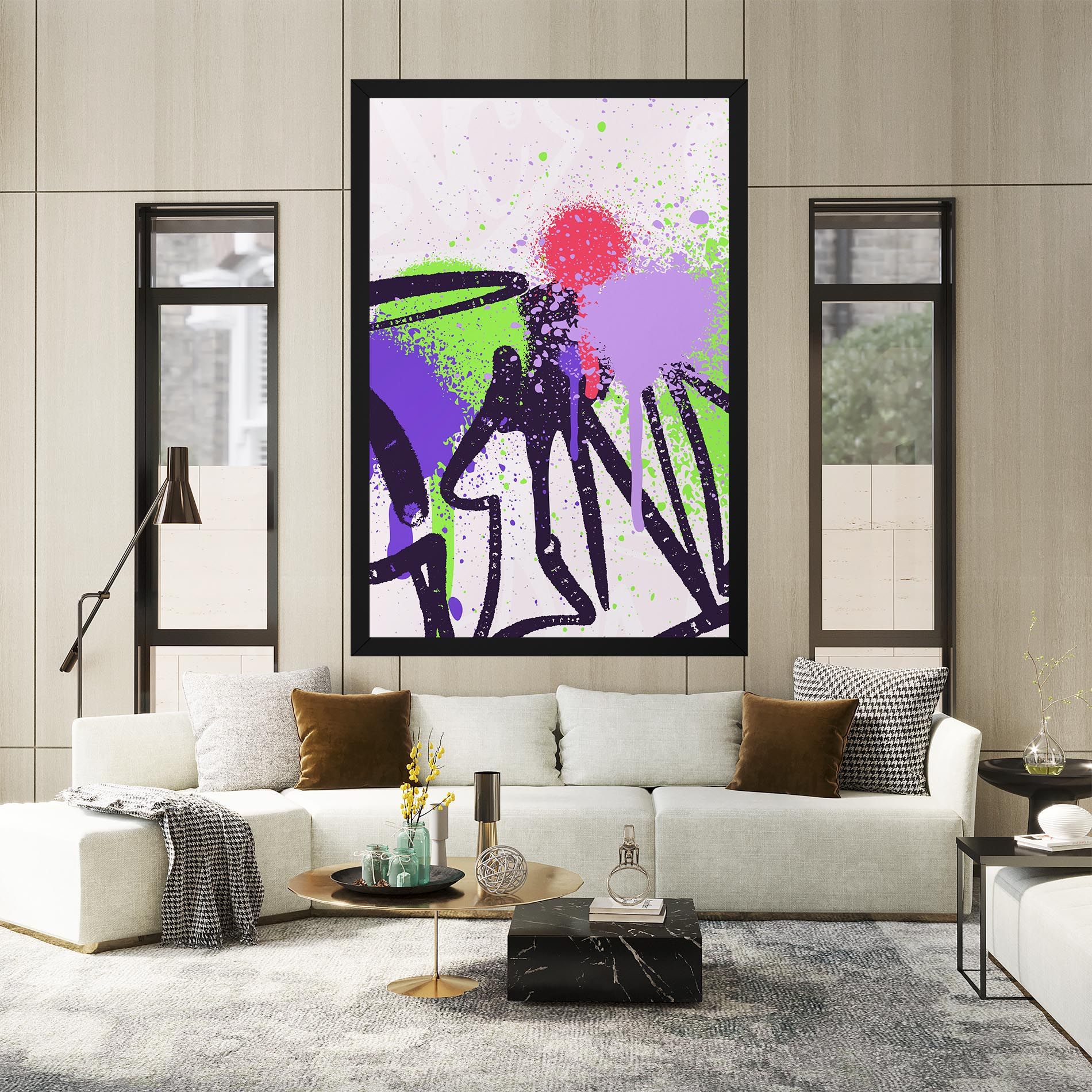 Green Purple Graffiti mockup 2