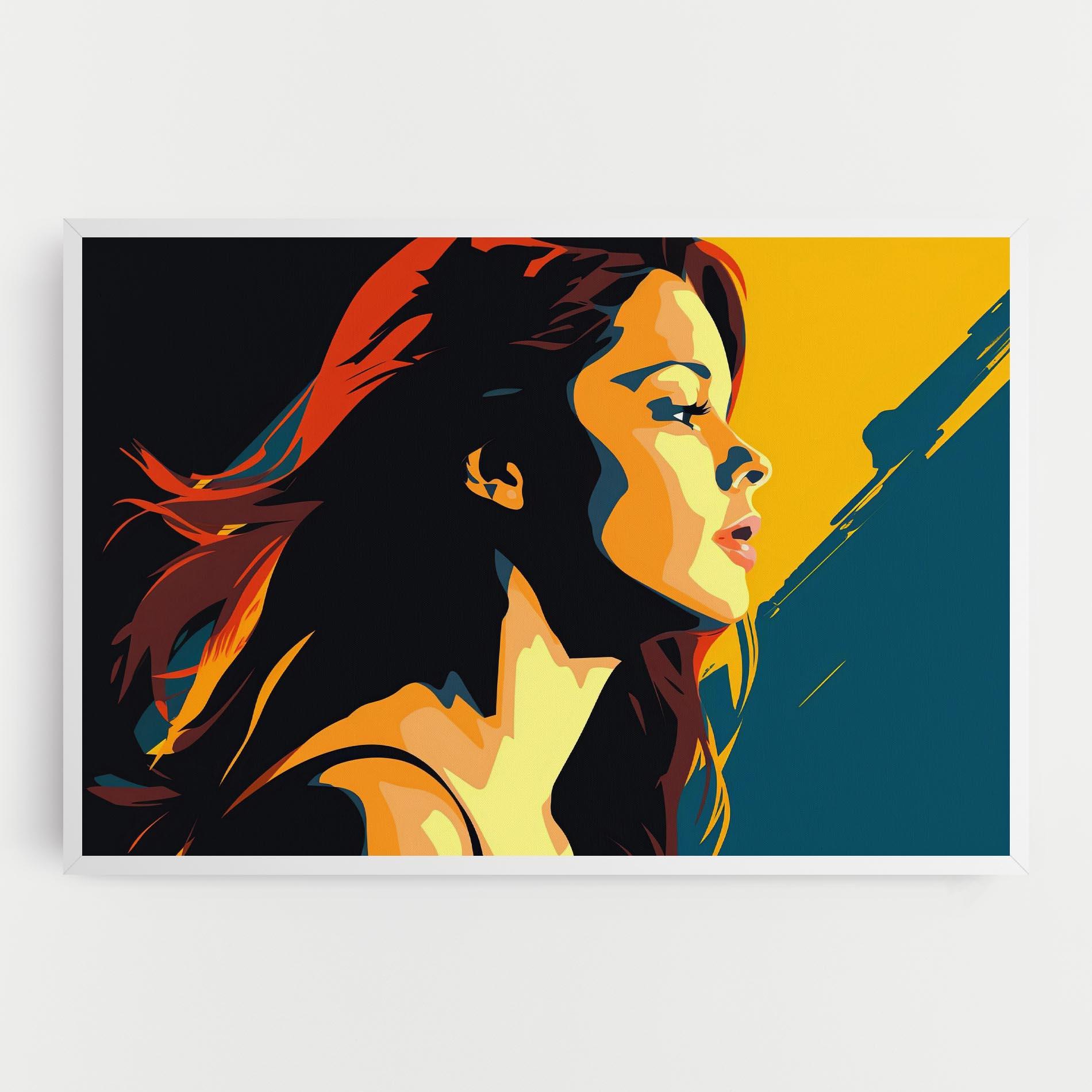 Картина на платно Blue Yellow Pop Art mockup 0