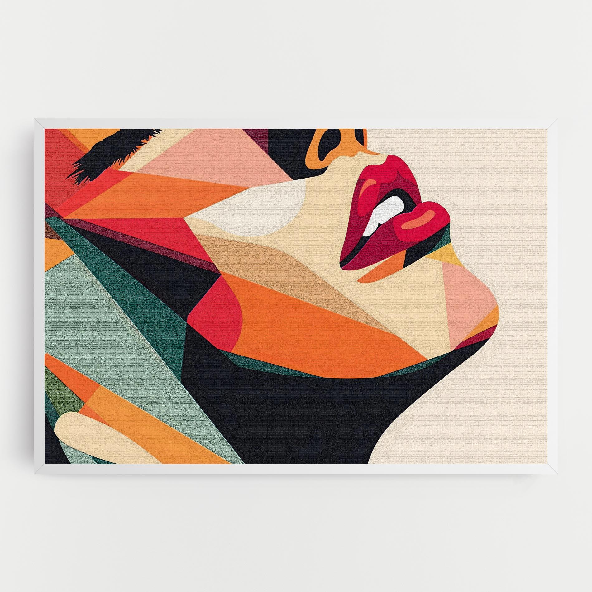 Картина на платно Pop Art Lips mockup 0