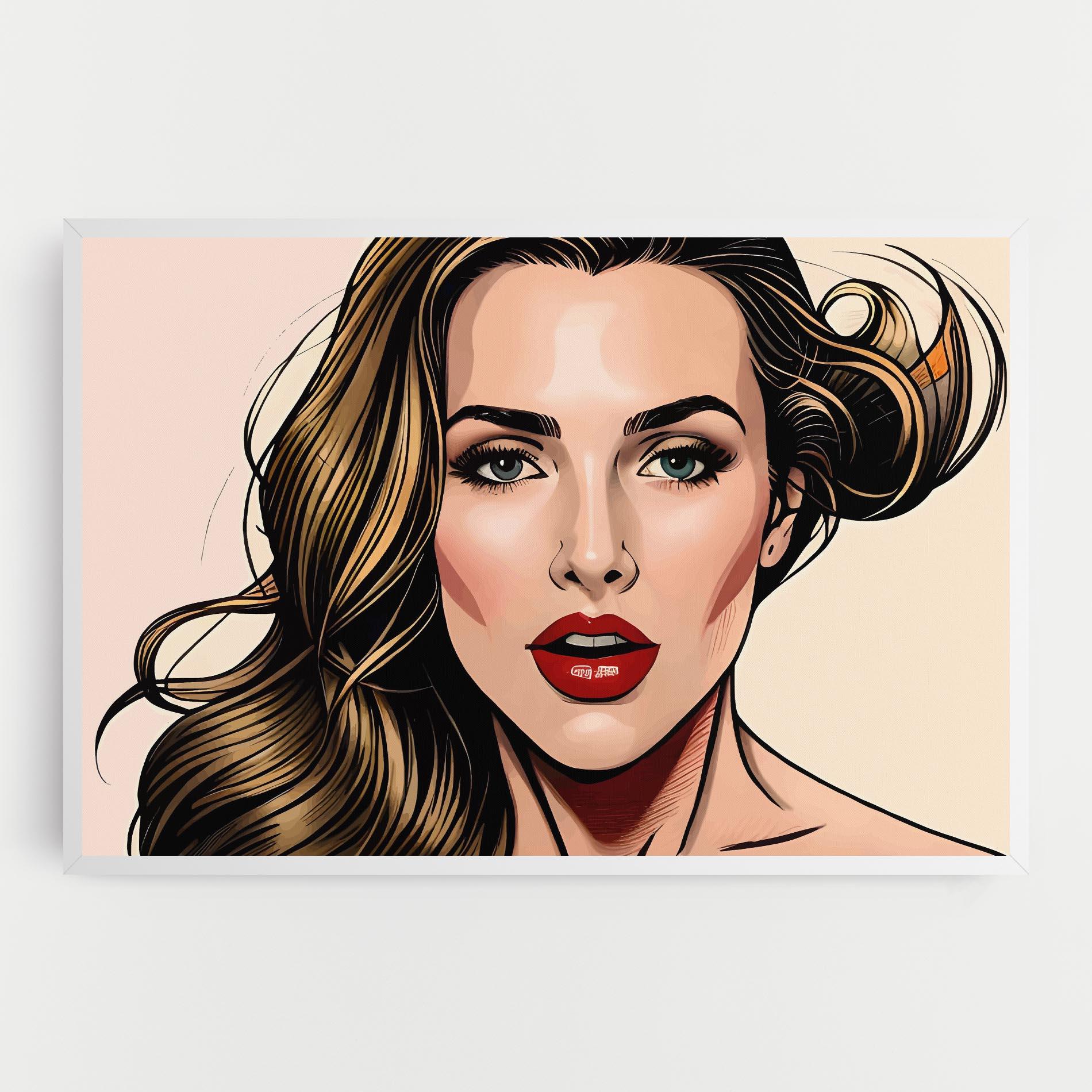 Картина на платно Red Pop Lips mockup 0