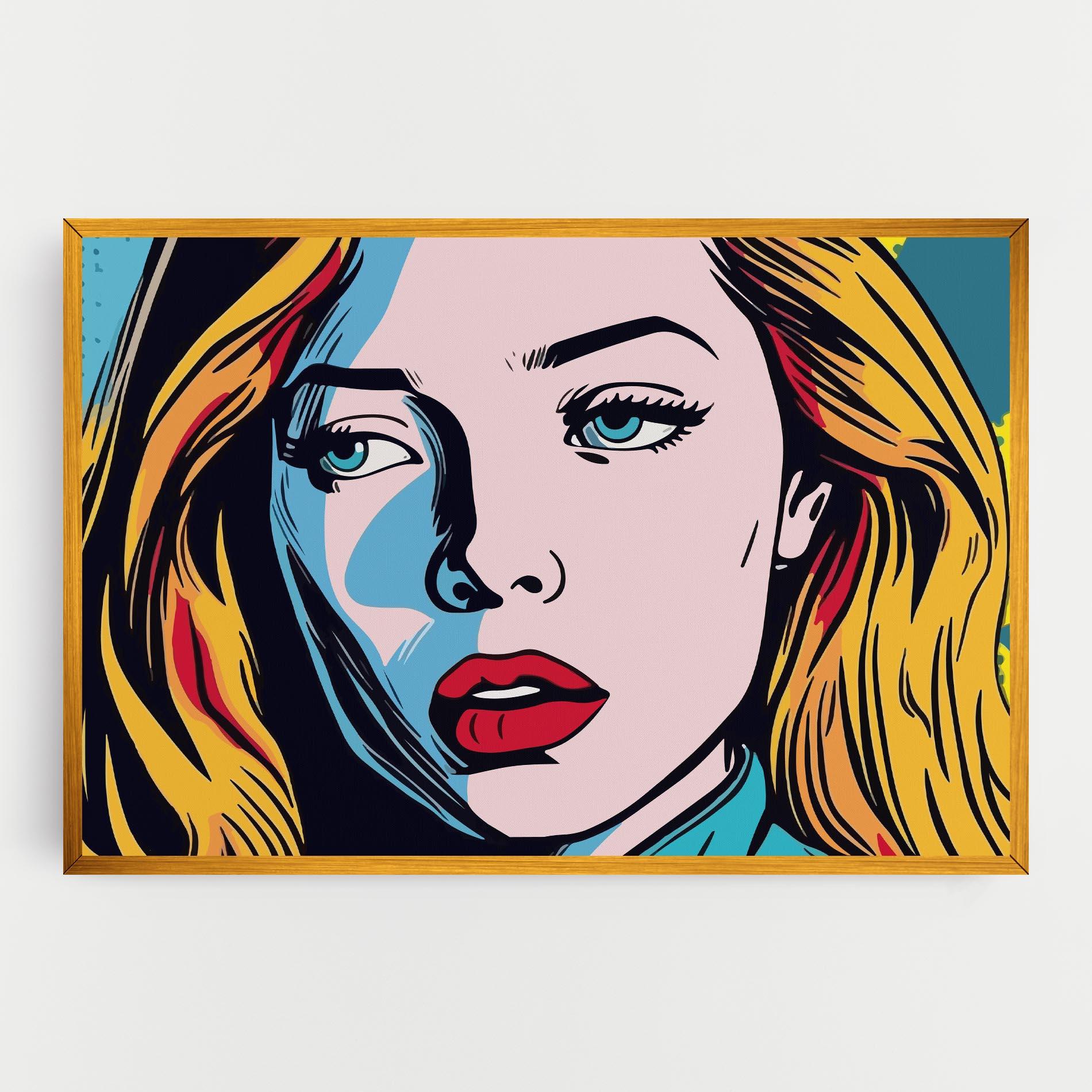 Картина на платно Pop Woman Art mockup 0