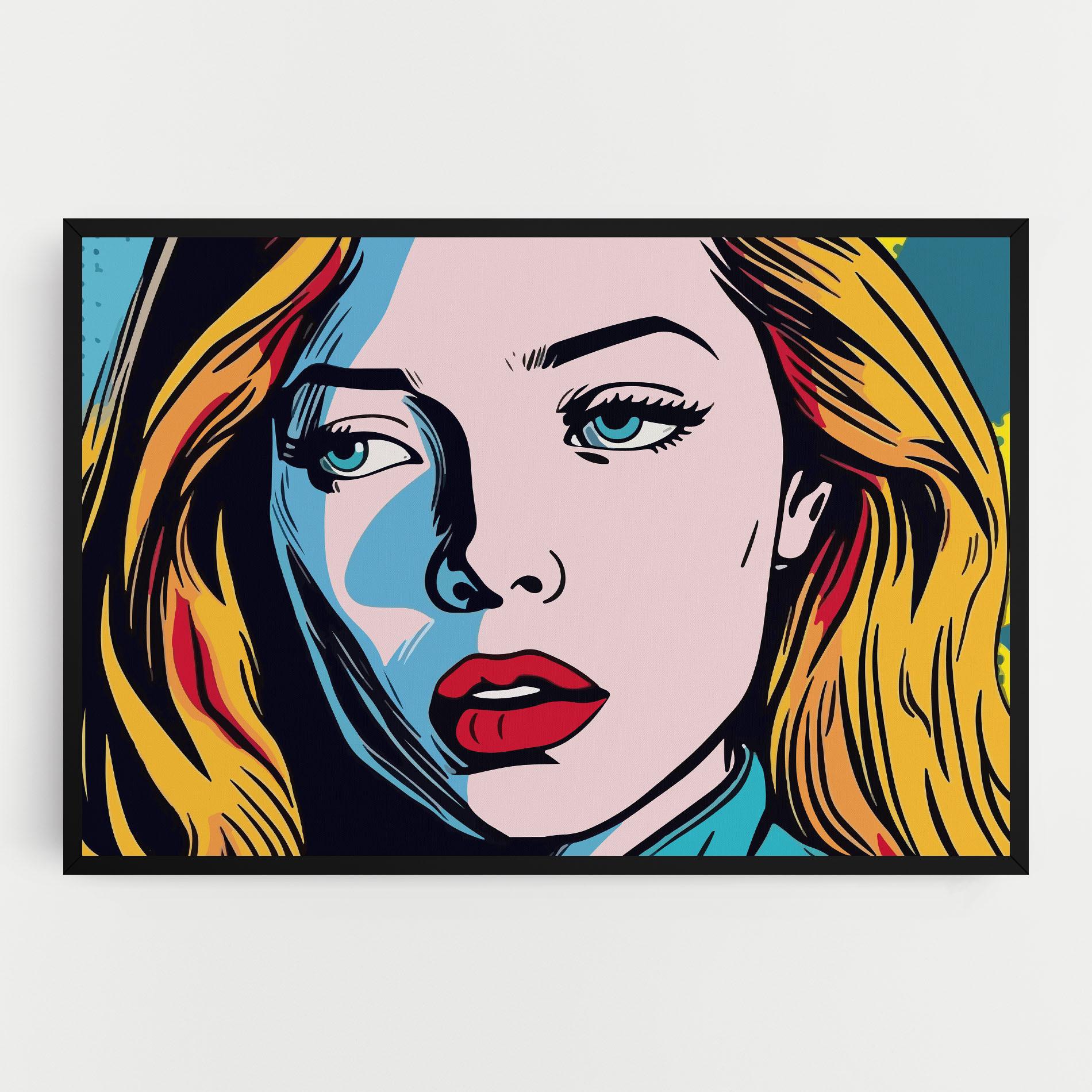 Картина на платно Pop Woman Art mockup 0