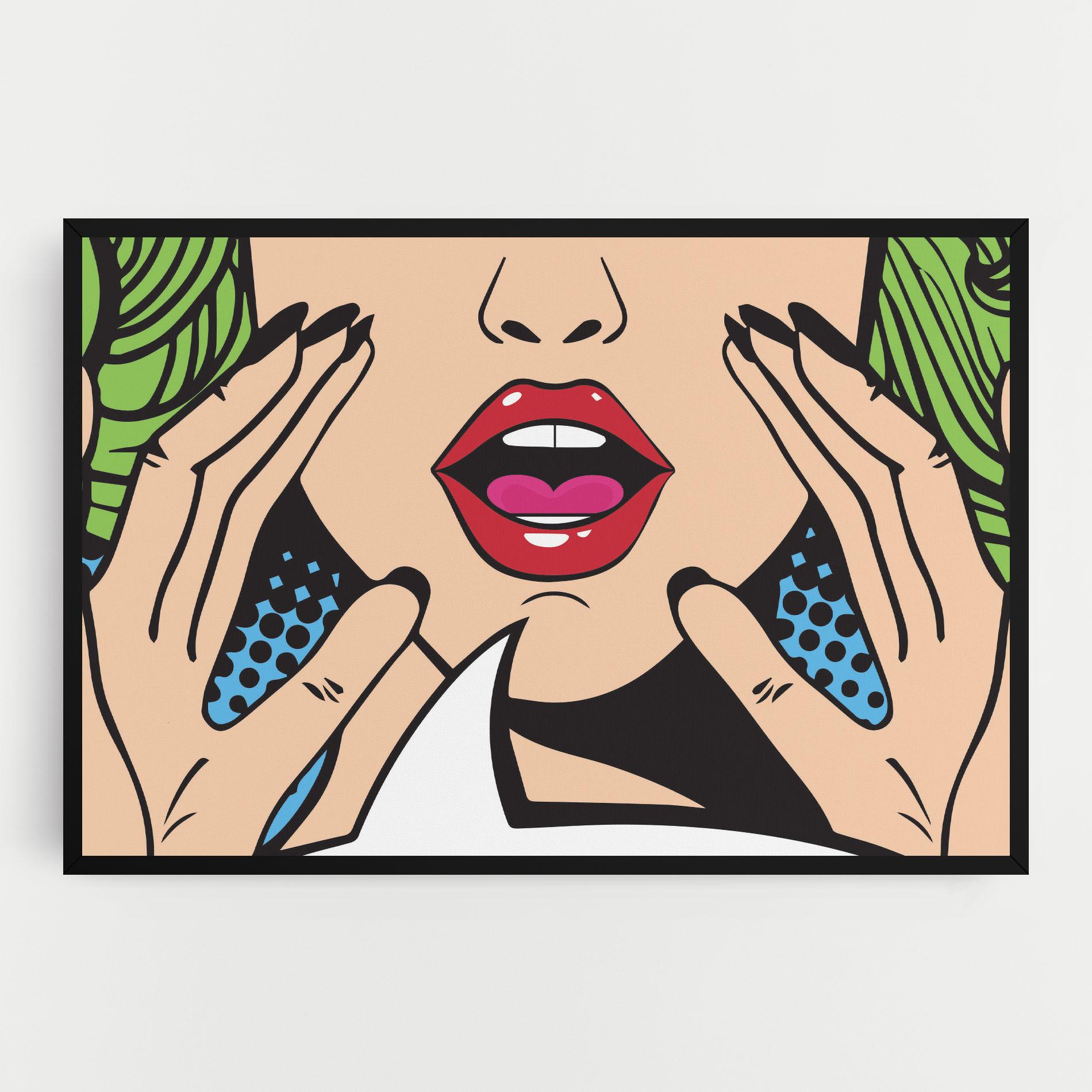 Картина на платно Speaking Pop Art mockup 0
