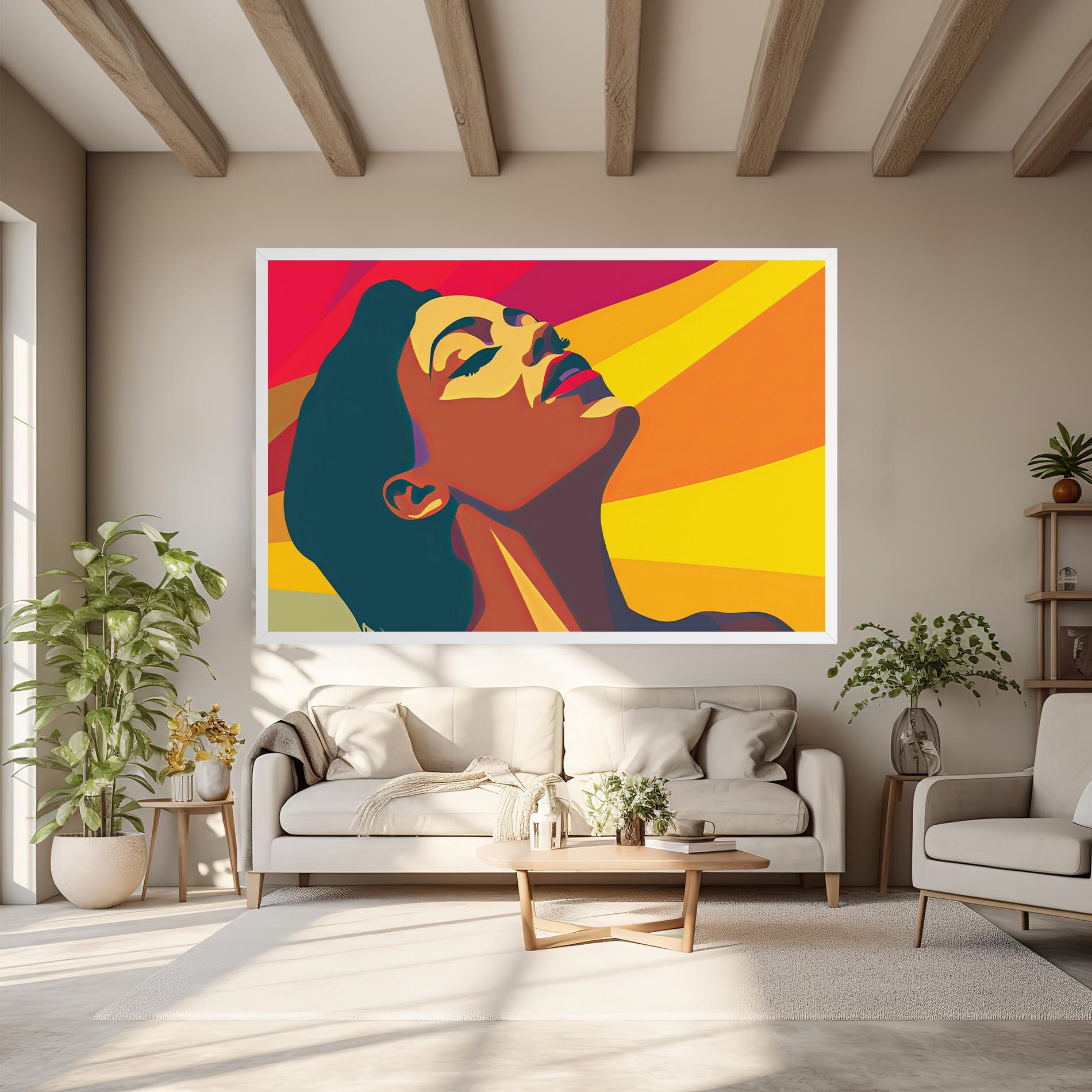 Картина на платно Pop Female Color mockup 6