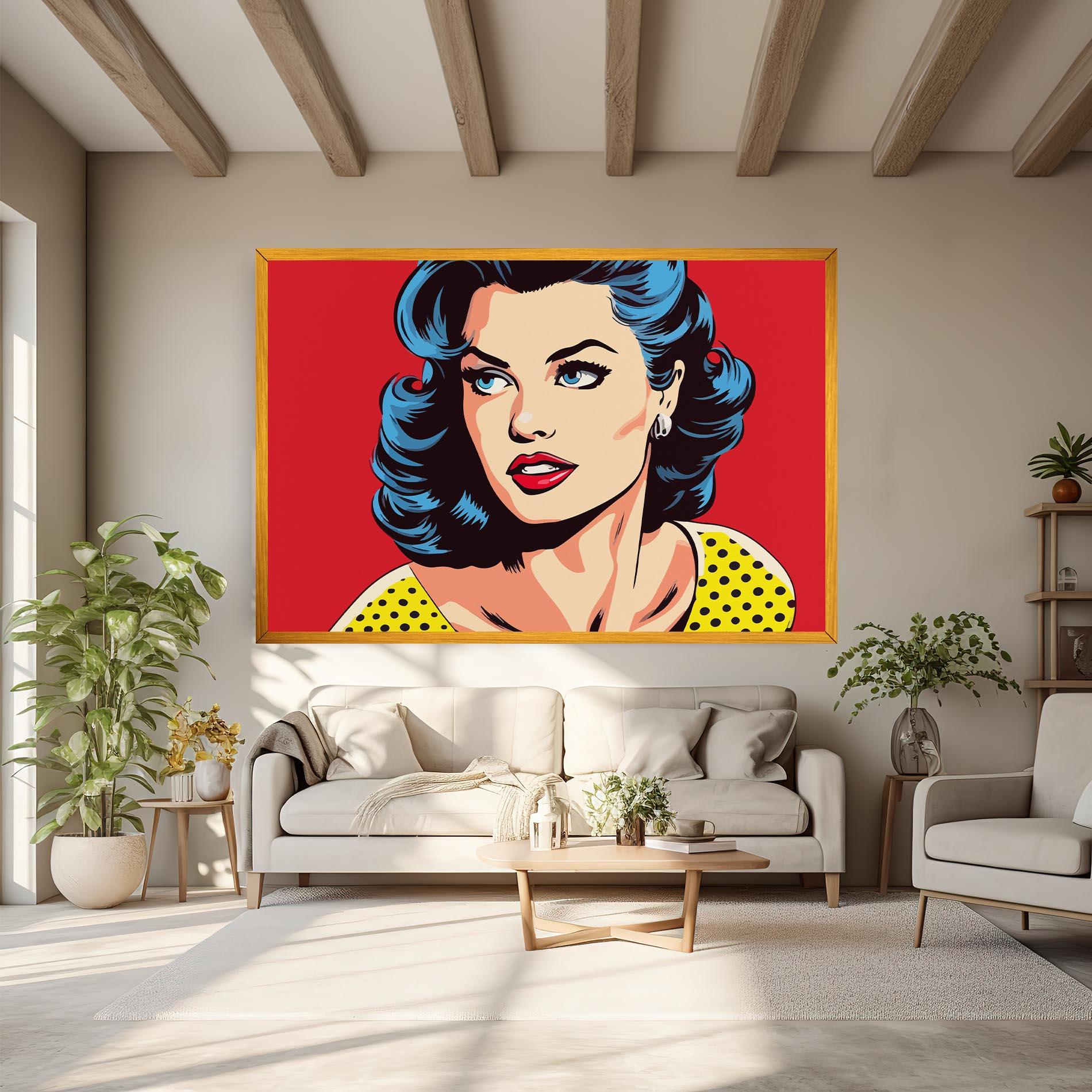 Картина на платно Blue Pop Eyes mockup 6