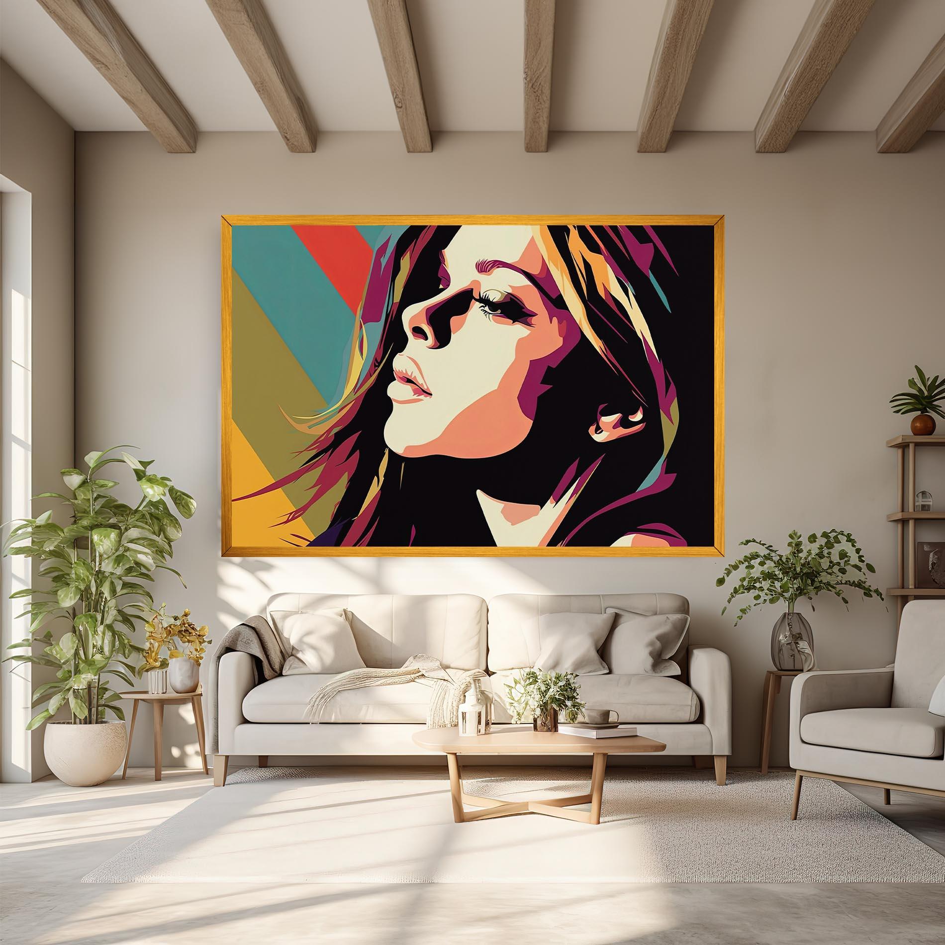 Картина на платно Cream Pop Art mockup 6