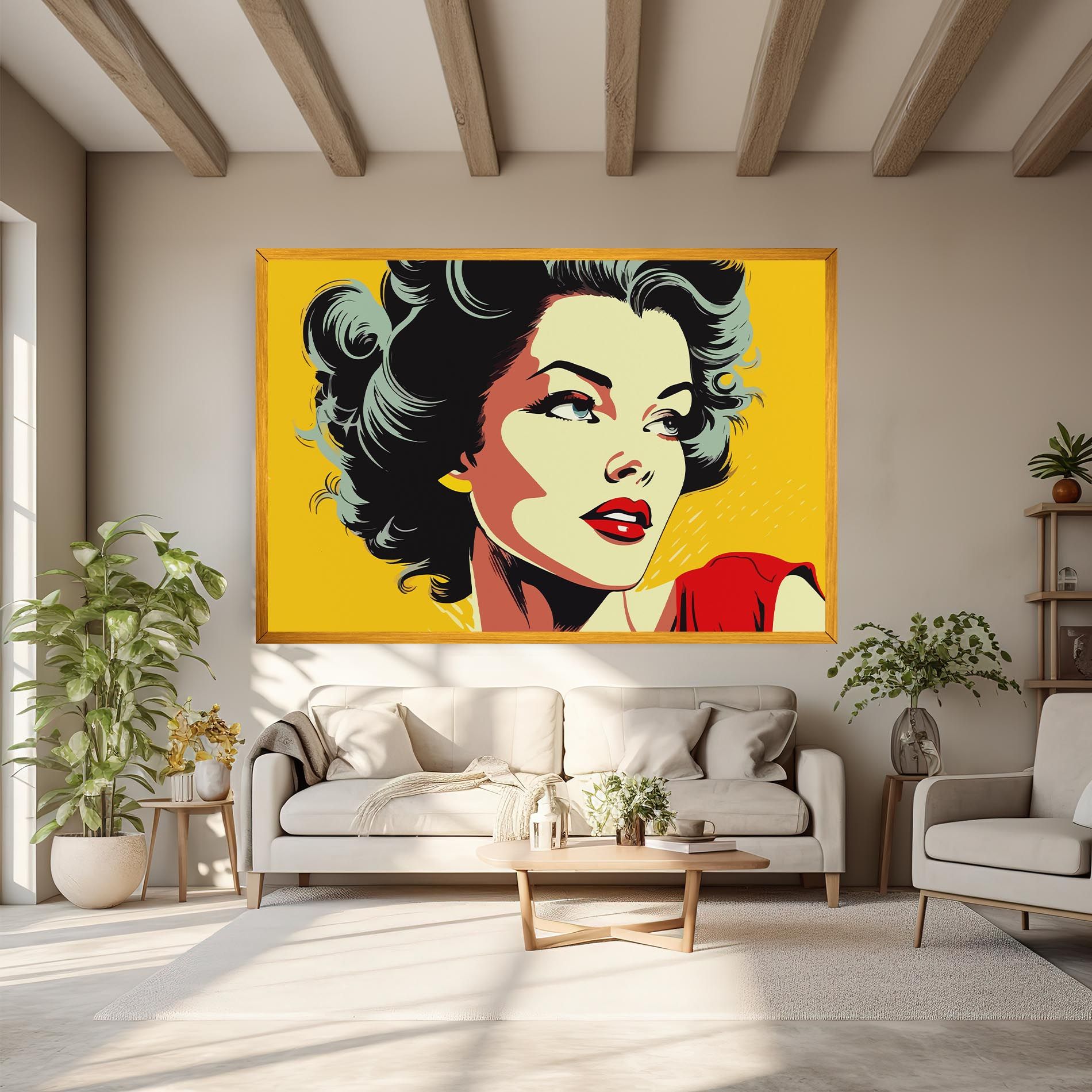 Pop Art Pretty Lady mockup 6