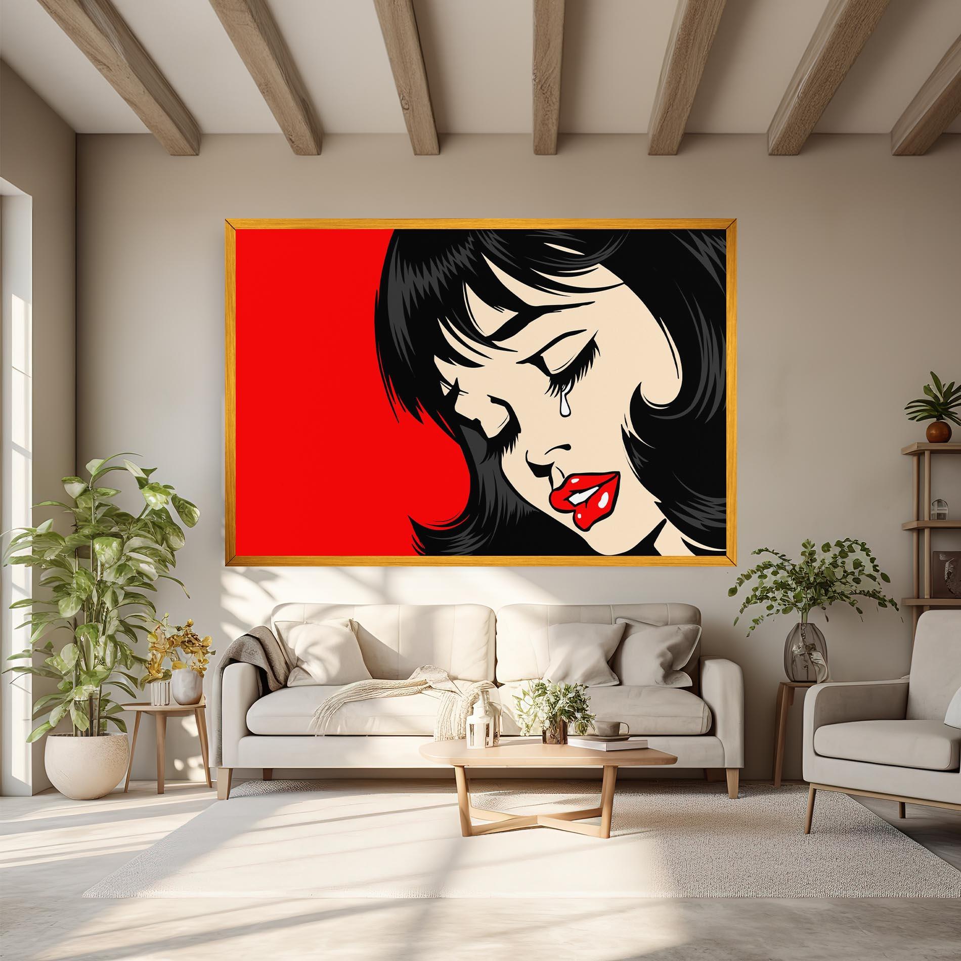 Картина на платно Pop Crying mockup 6