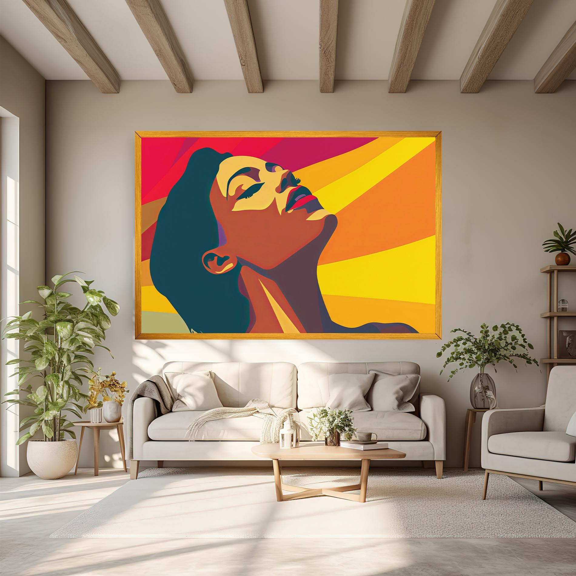 Картина на платно Pop Female Color mockup 6