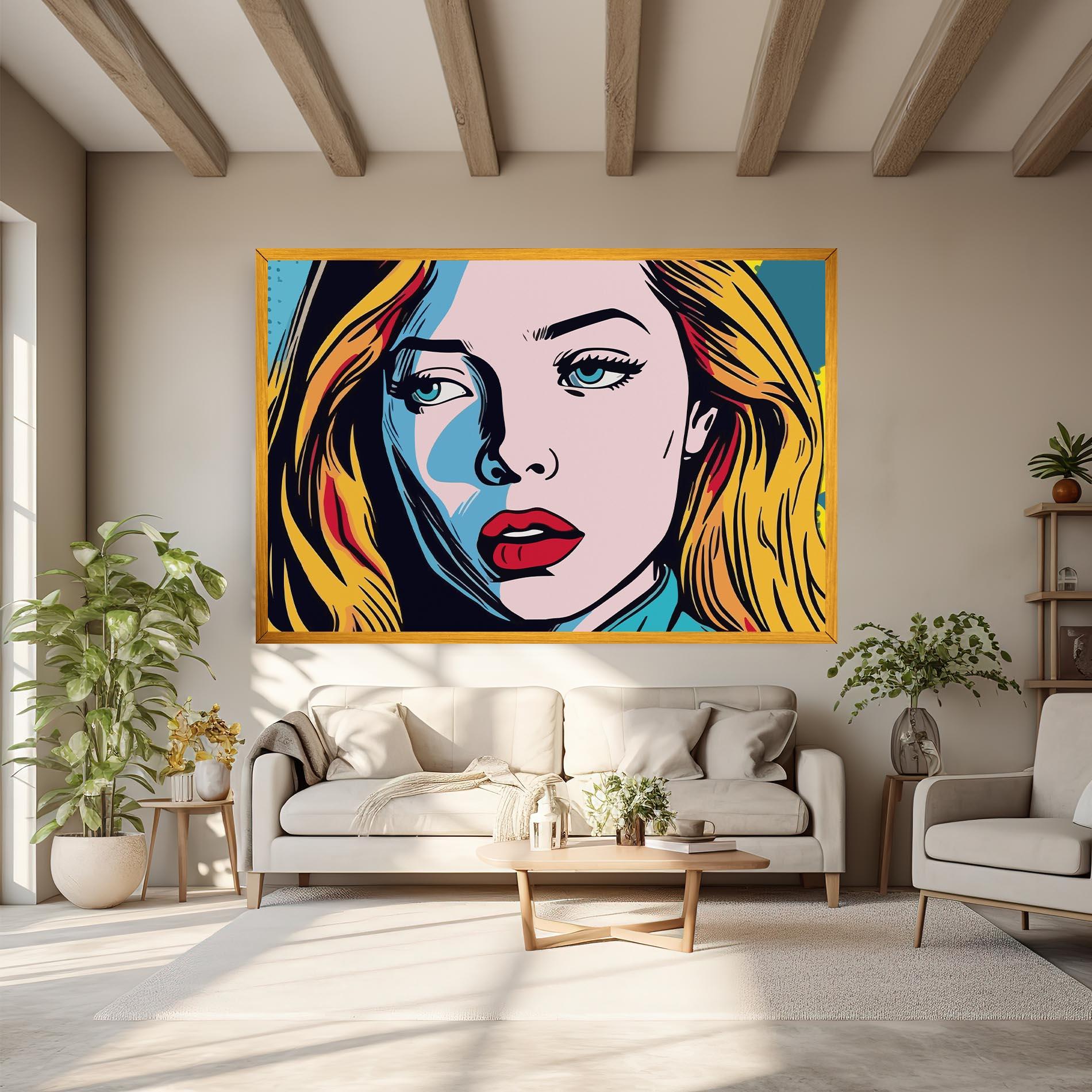 Картина на платно Pop Woman Art mockup 6