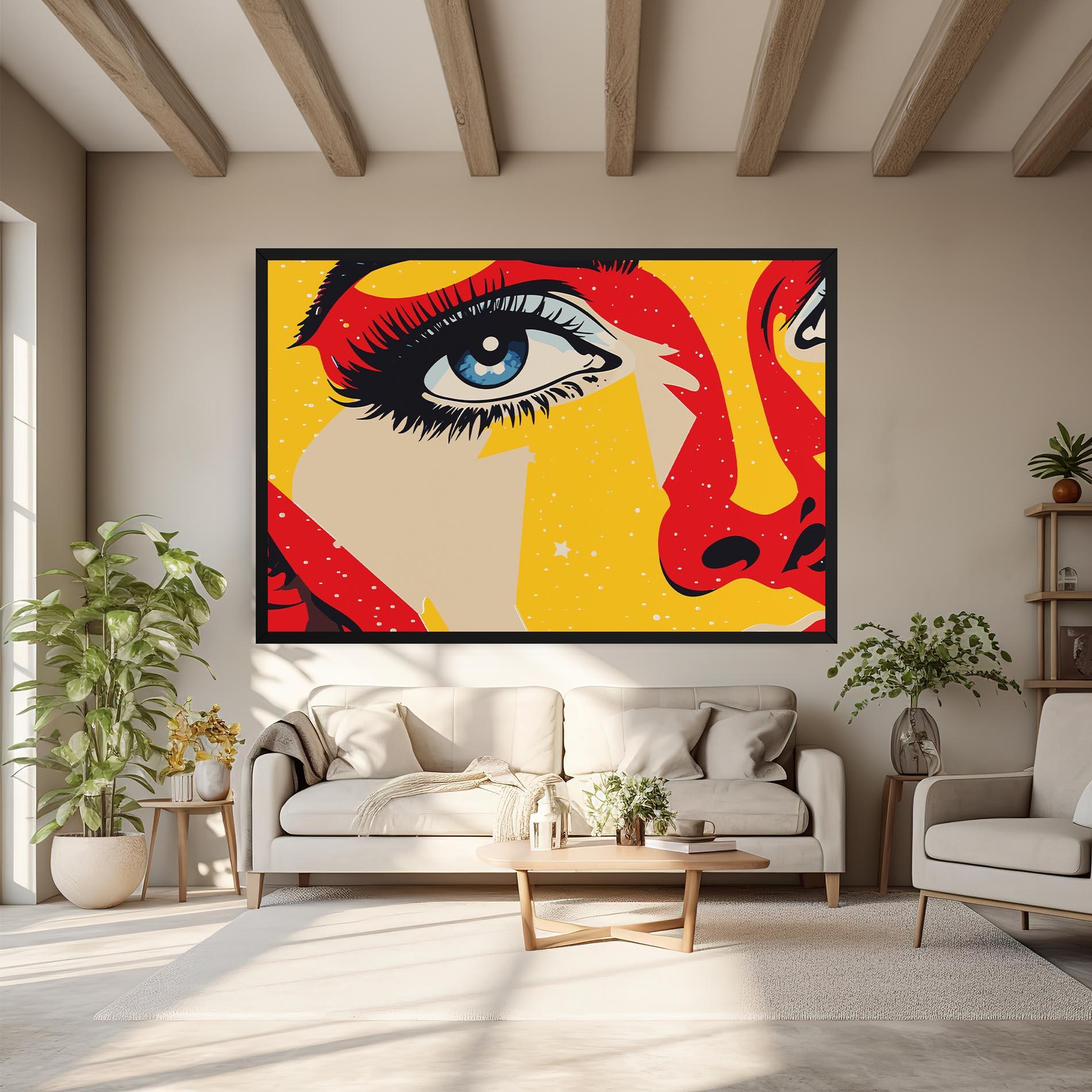 Картина на платно Blue Pop Eye mockup 6