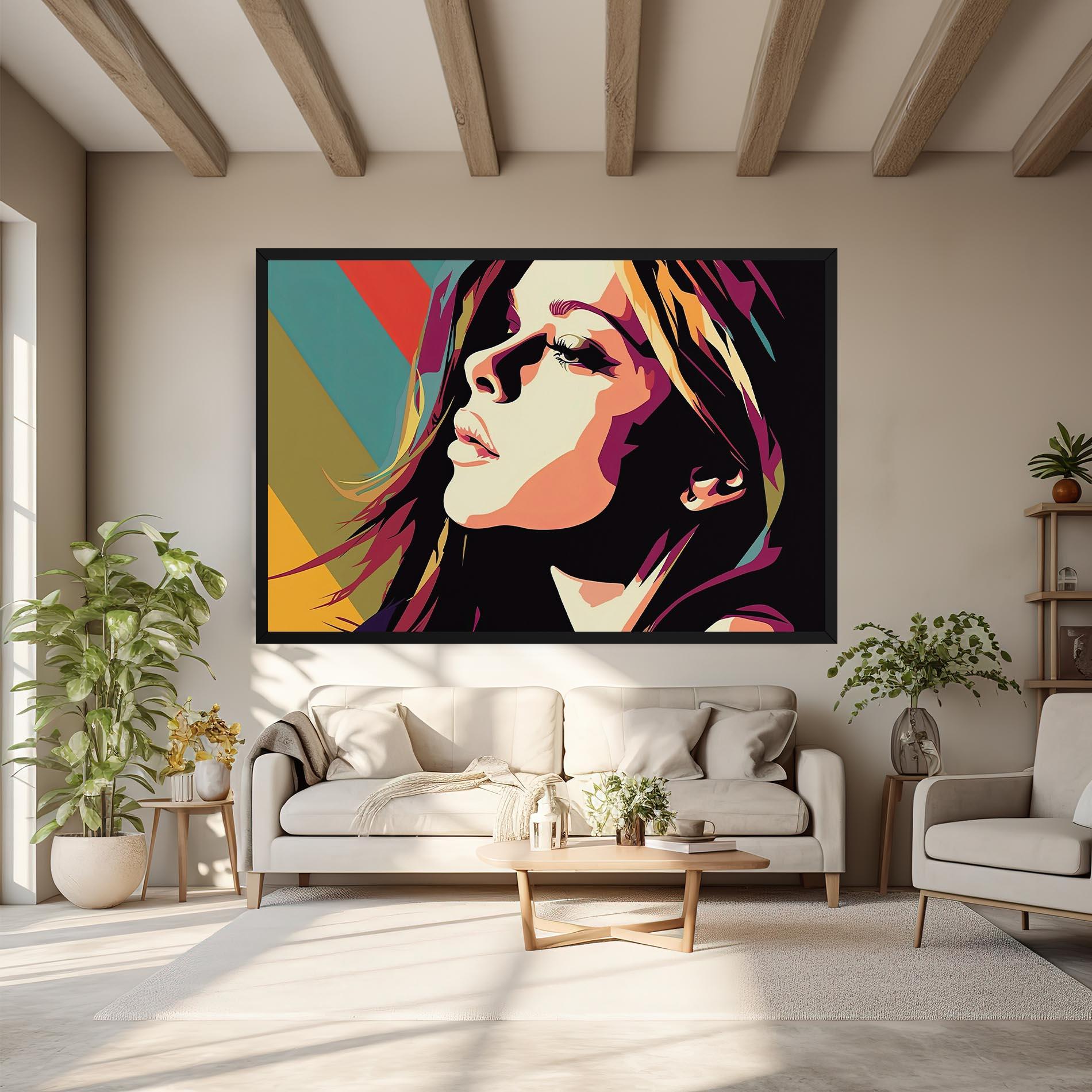 Картина на платно Cream Pop Art mockup 6