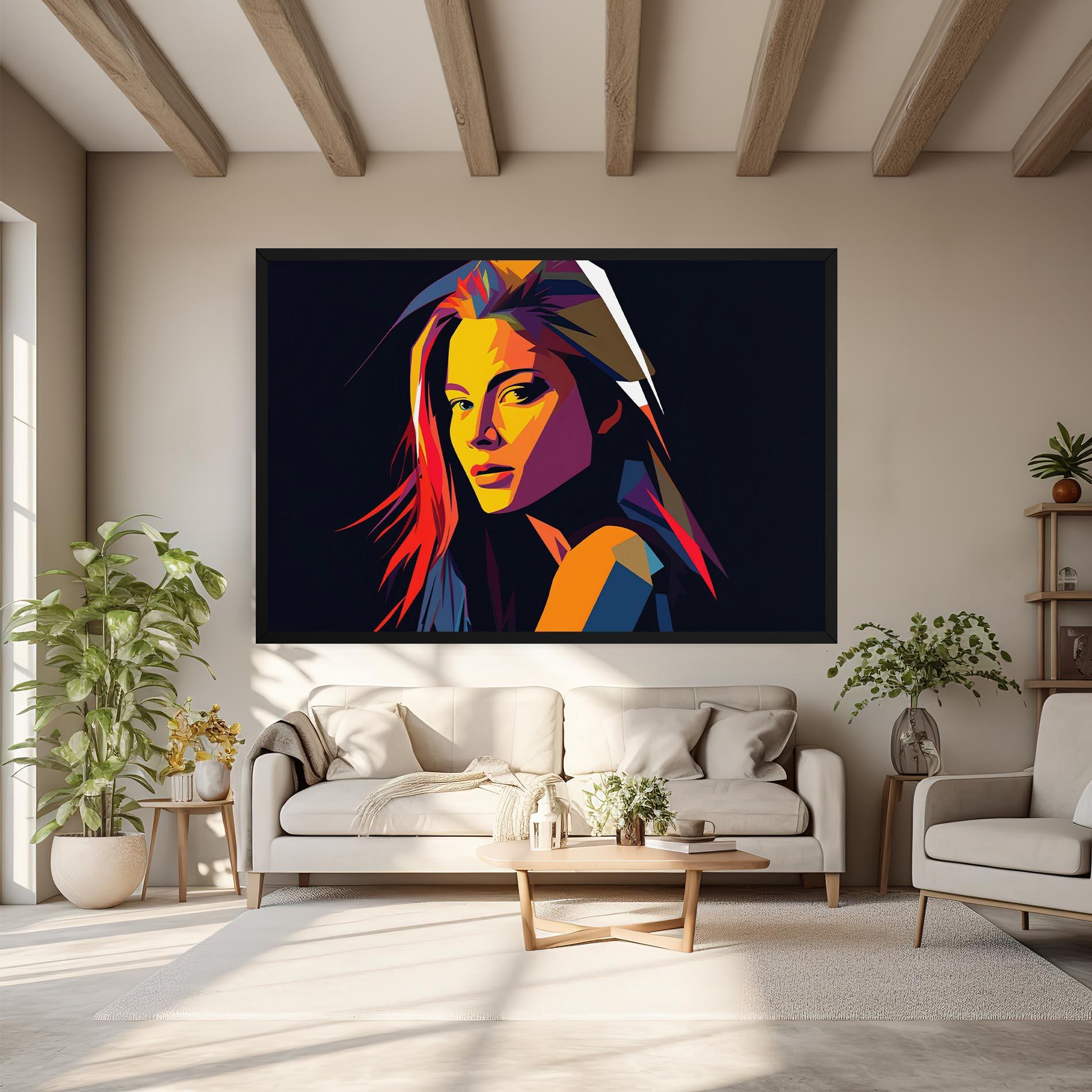 Картина на платно Orange Pop Light mockup 6