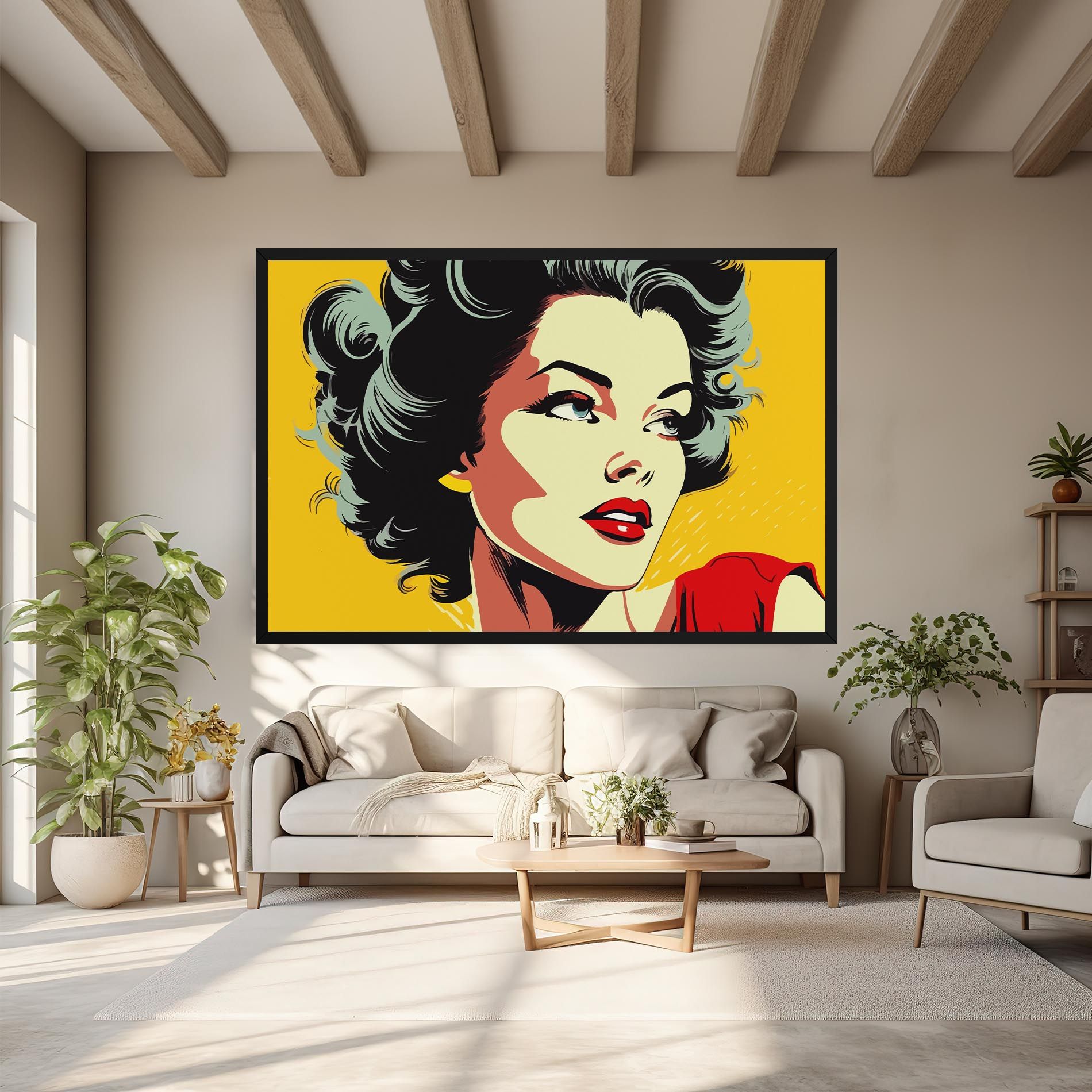 Pop Art Pretty Lady mockup 6