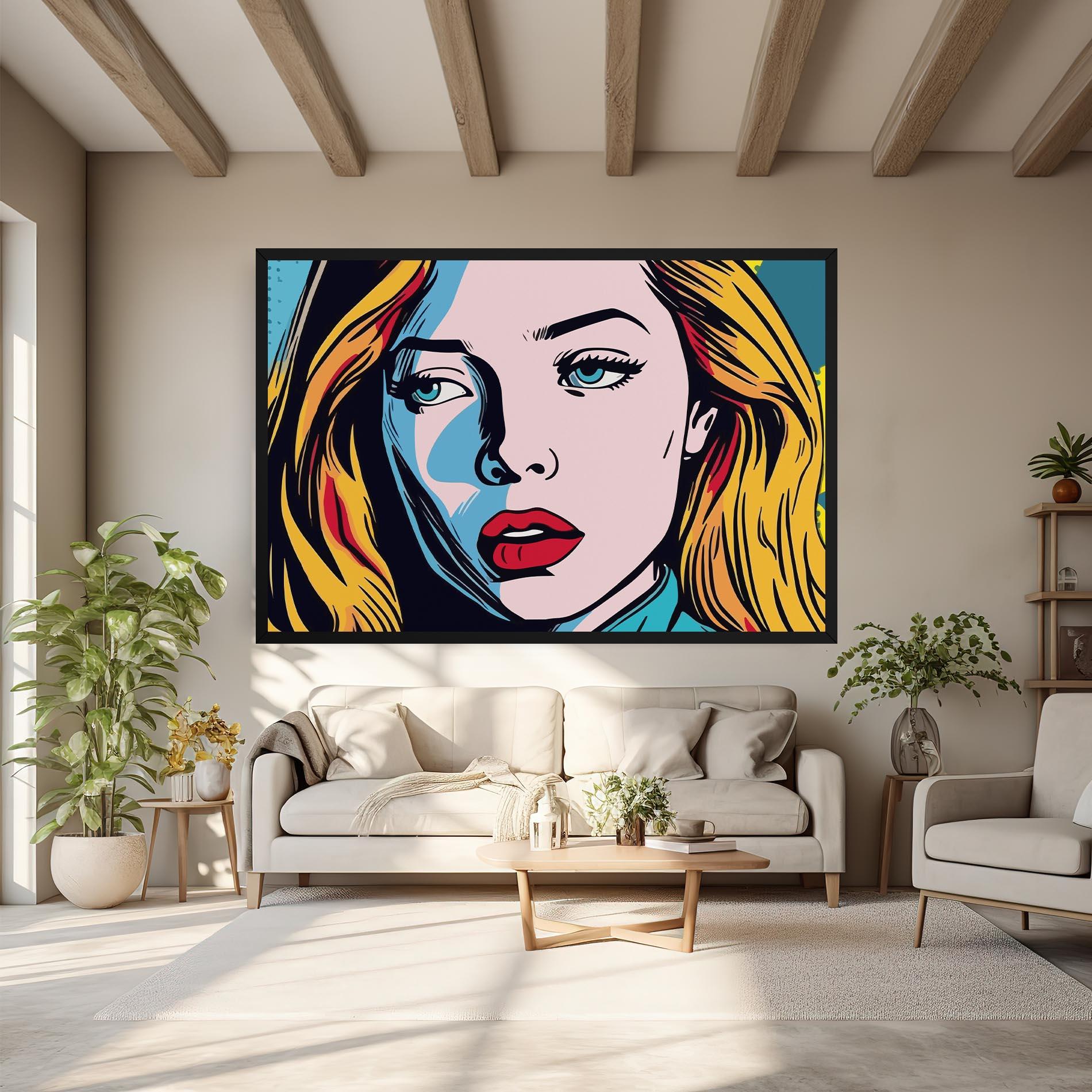 Картина на платно Pop Woman Art mockup 6