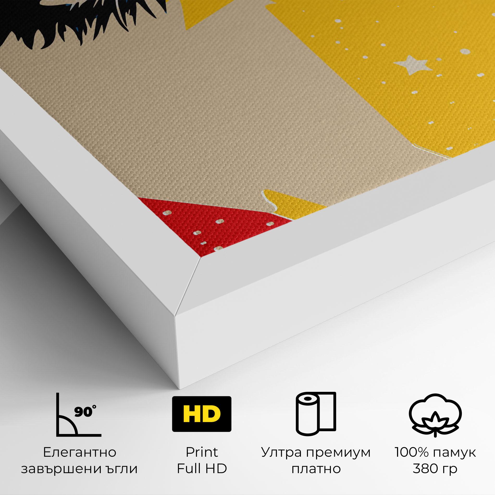 Картина на платно Blue Pop Eye mockup 4