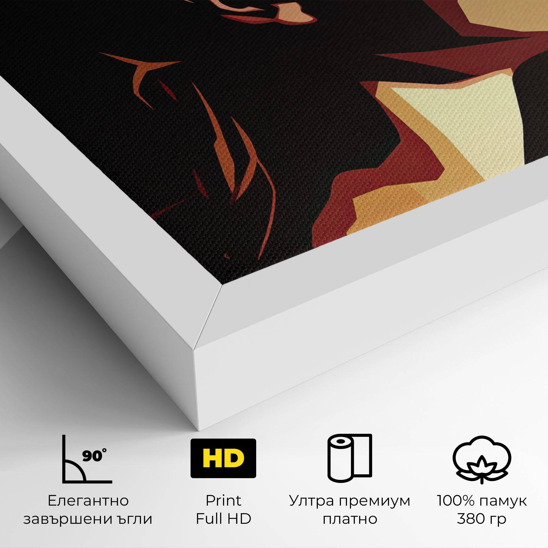 Картина на платно Cream Red Pop Art mockup 4