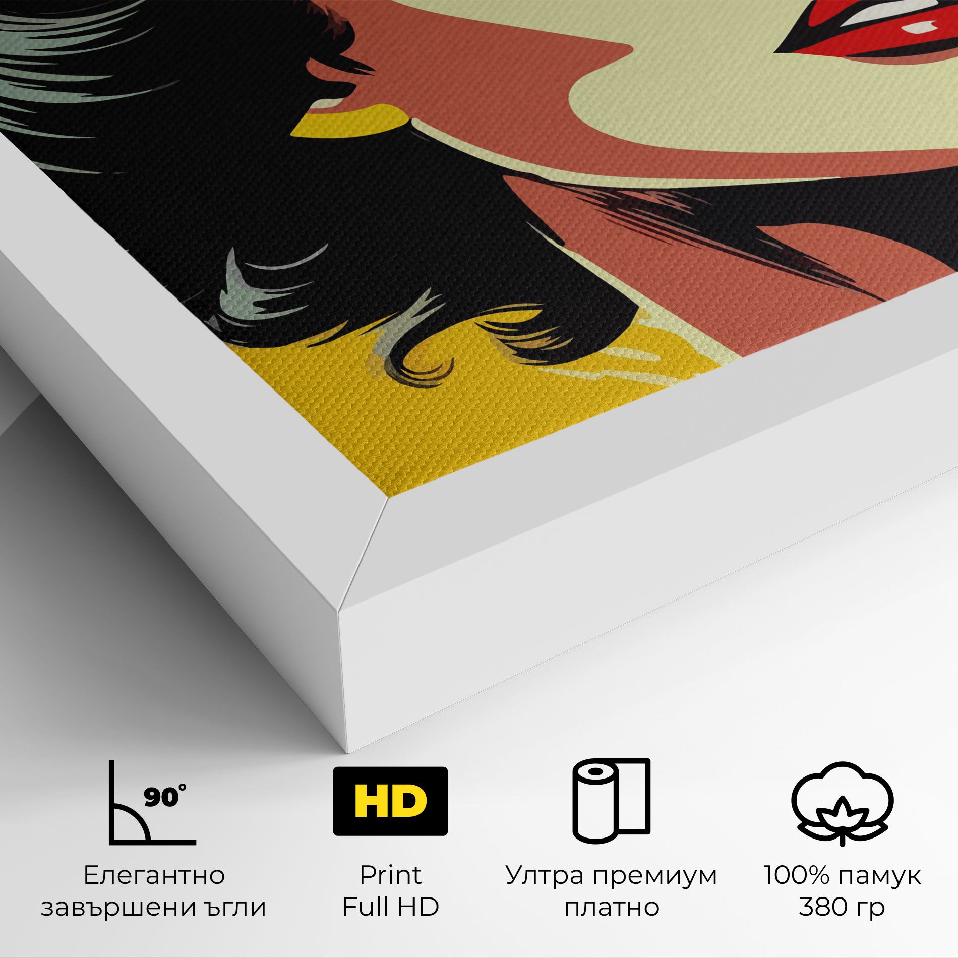 Pop Art Pretty Lady mockup 4