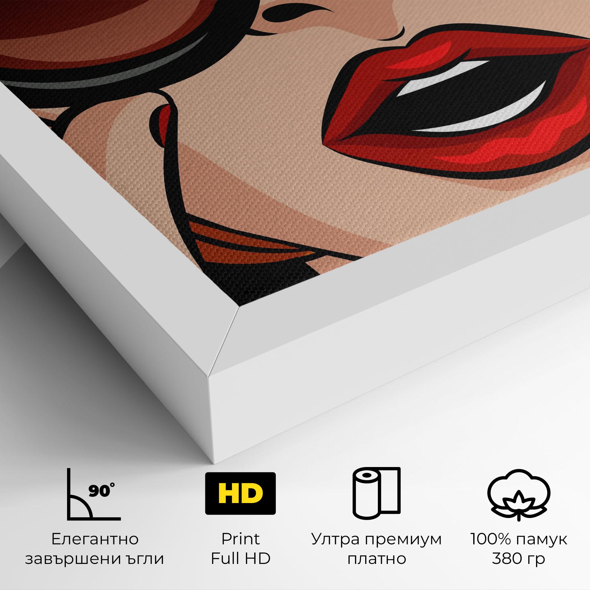 Картина на платно Pop Glasses Woman mockup 4