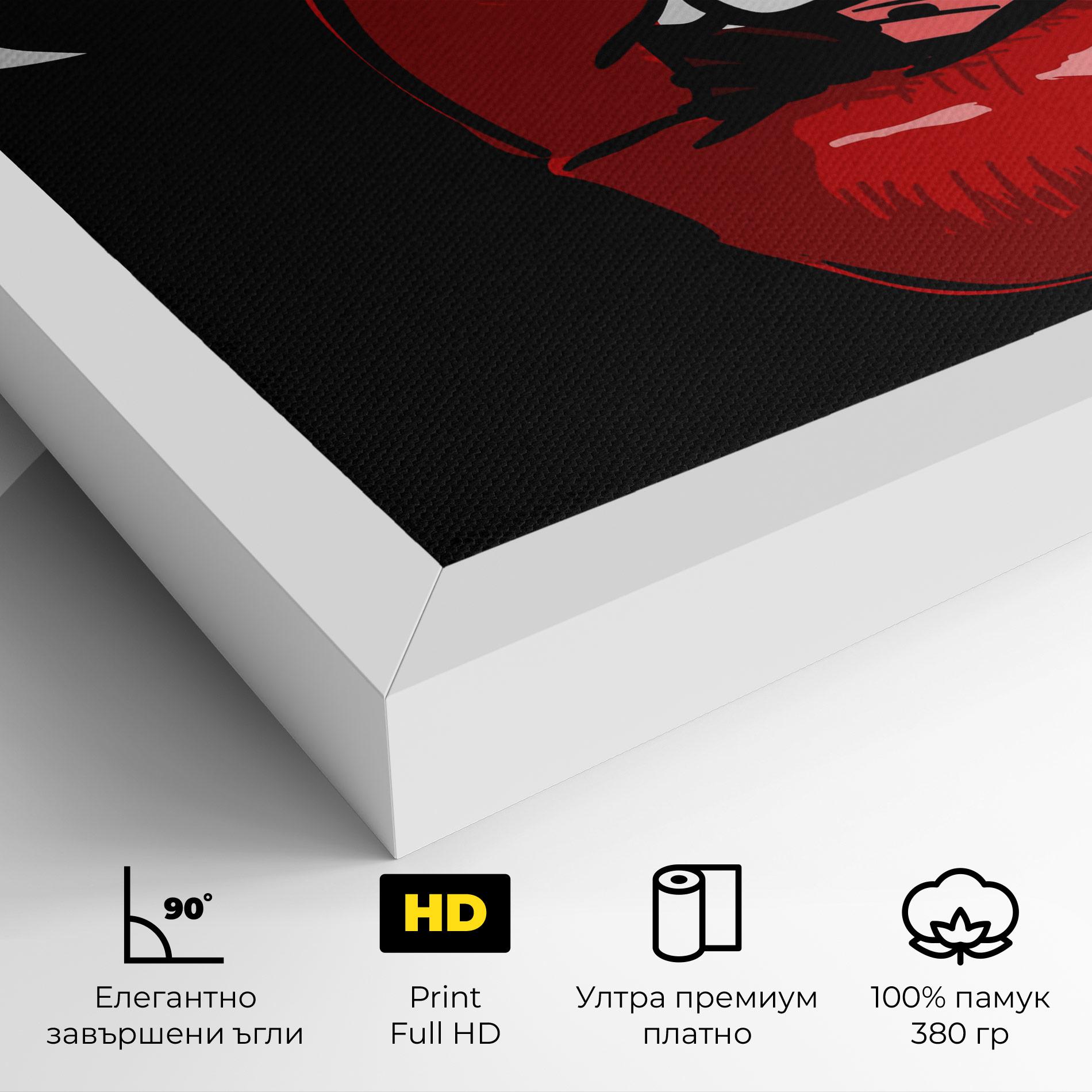 Картина на платно Pop Red Lips mockup 4