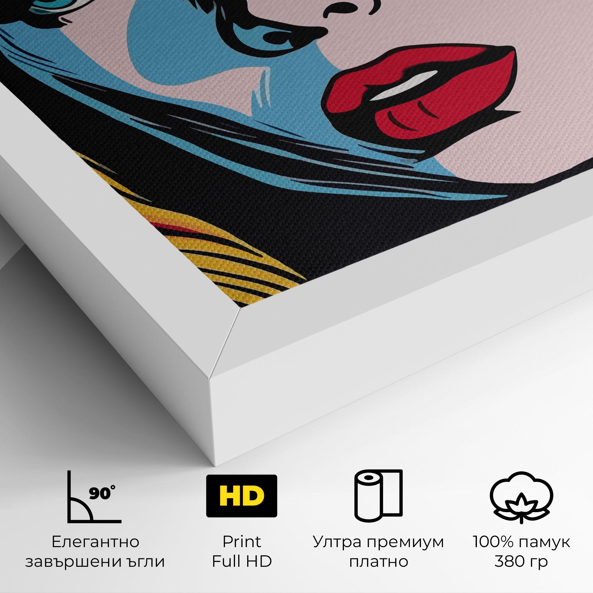 Картина на платно Pop Woman Art mockup 4