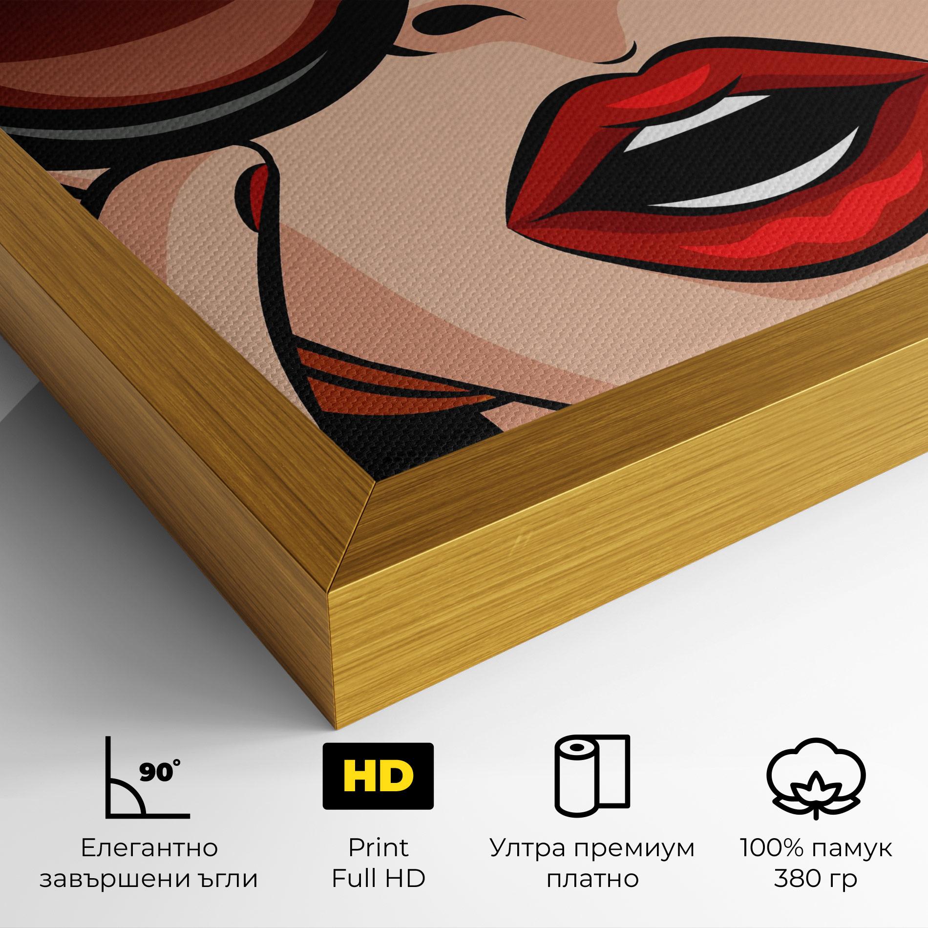 Картина на платно Pop Glasses Woman mockup 4