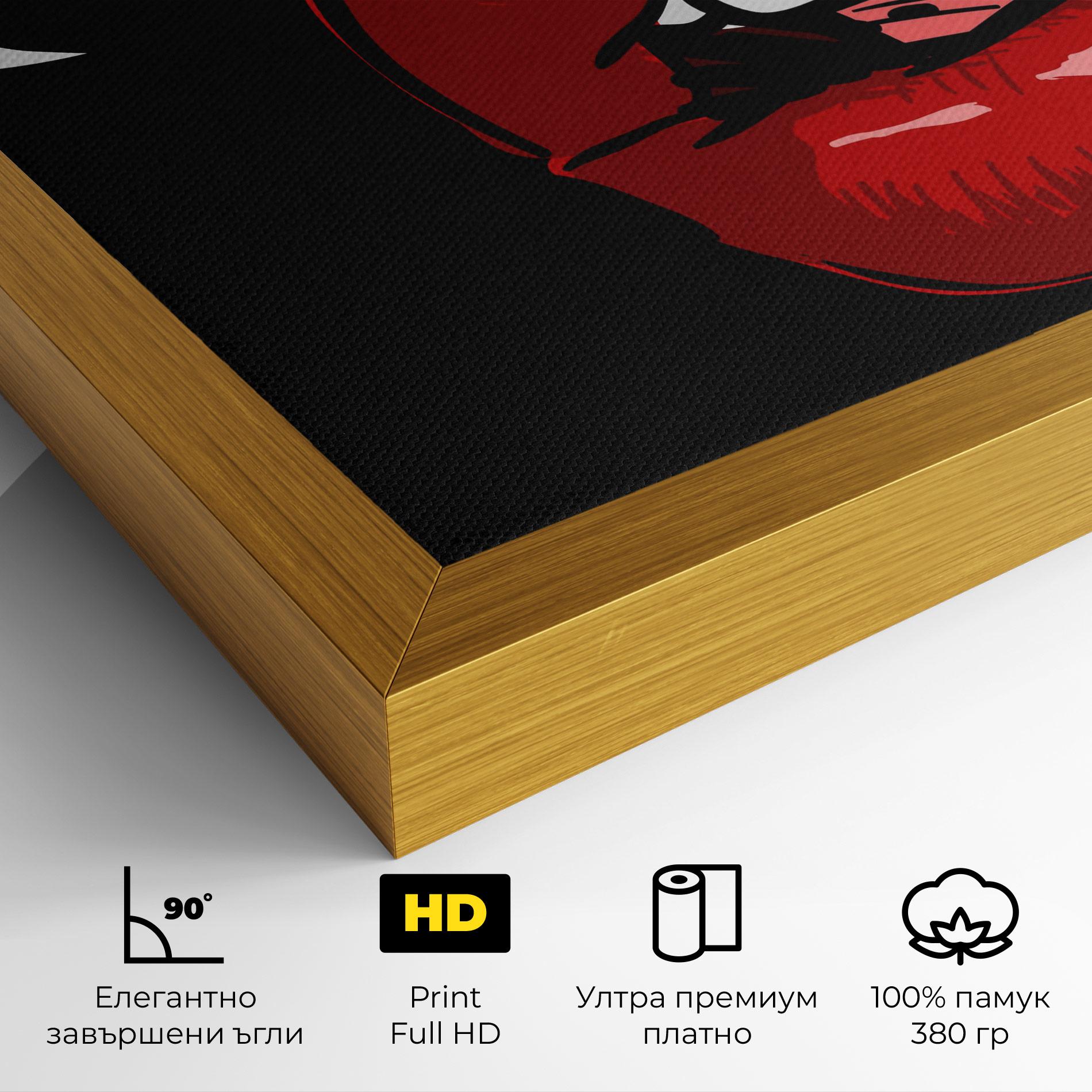 Картина на платно Pop Red Lips mockup 4