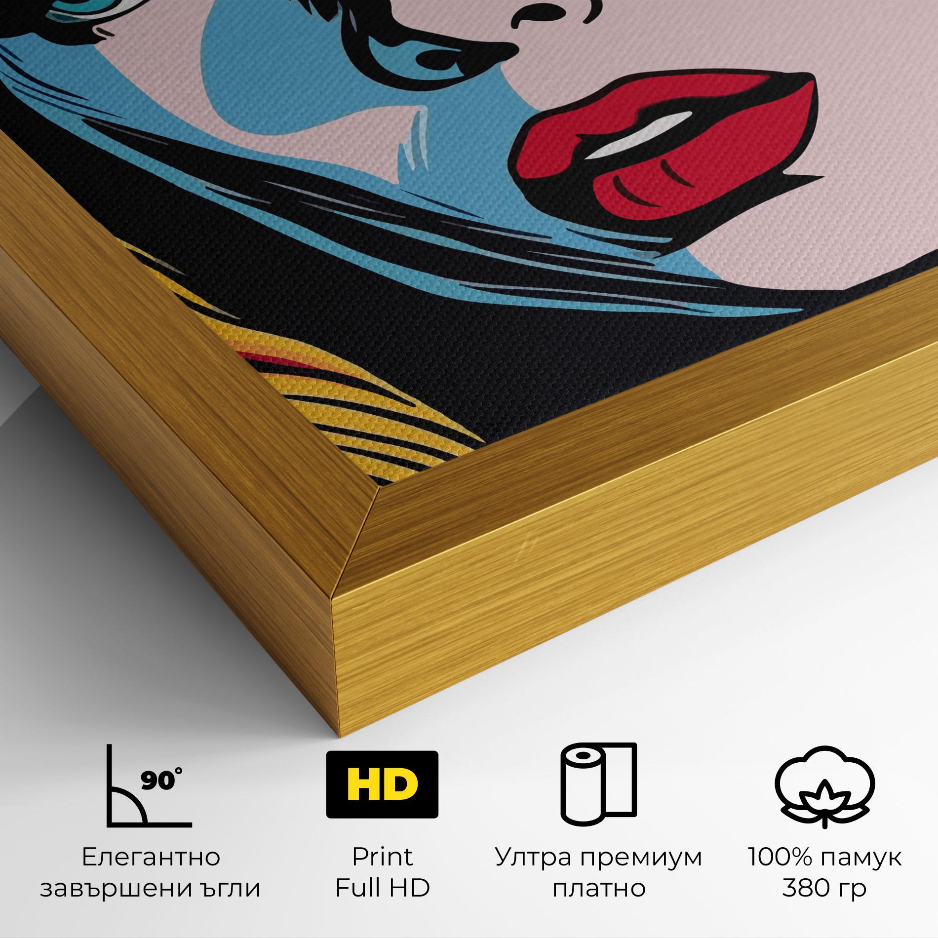 Картина на платно Pop Woman Art mockup 4