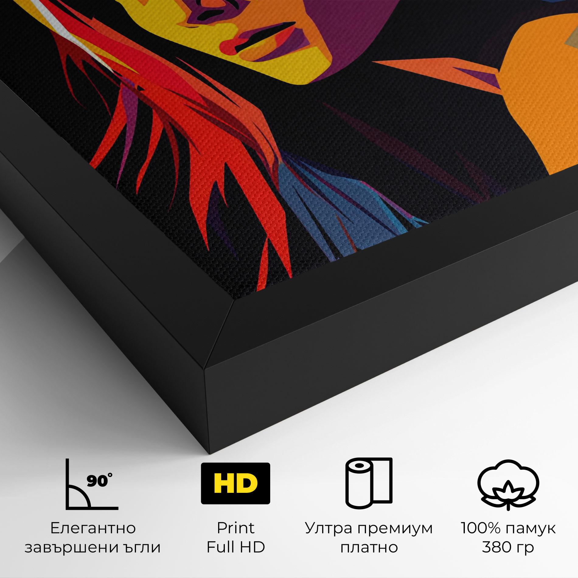 Картина на платно Orange Pop Light mockup 4