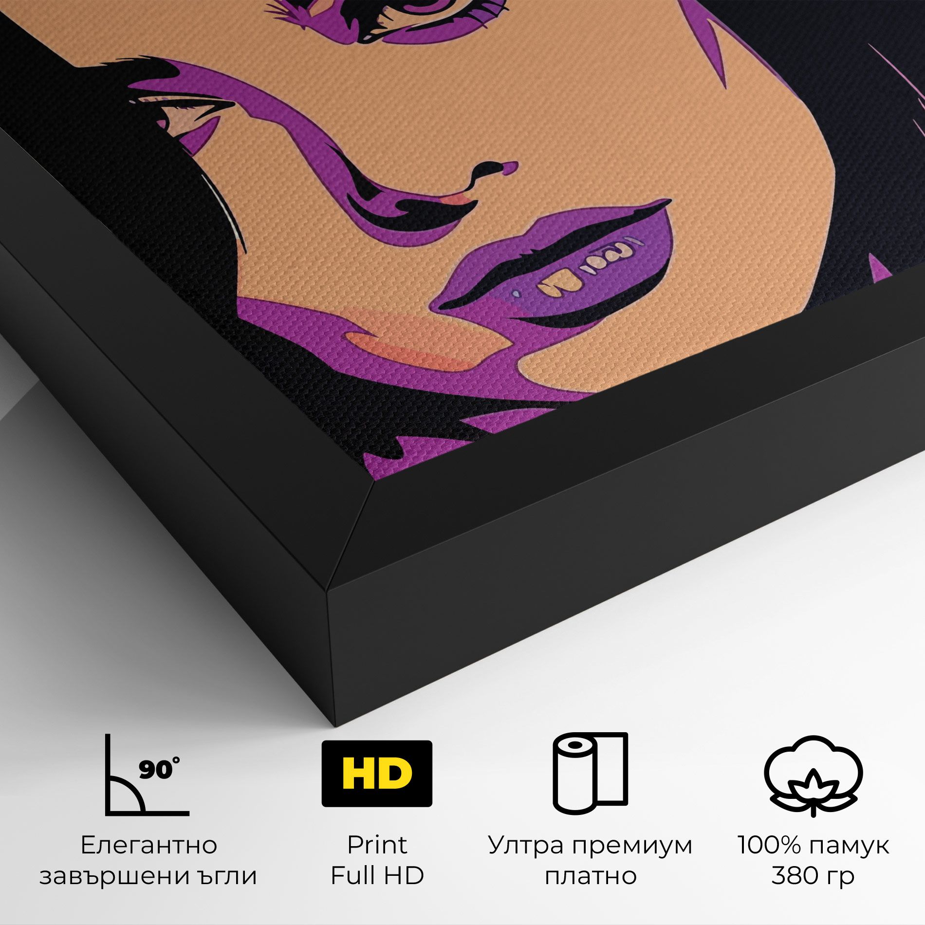 Pop Purple Woman mockup 4