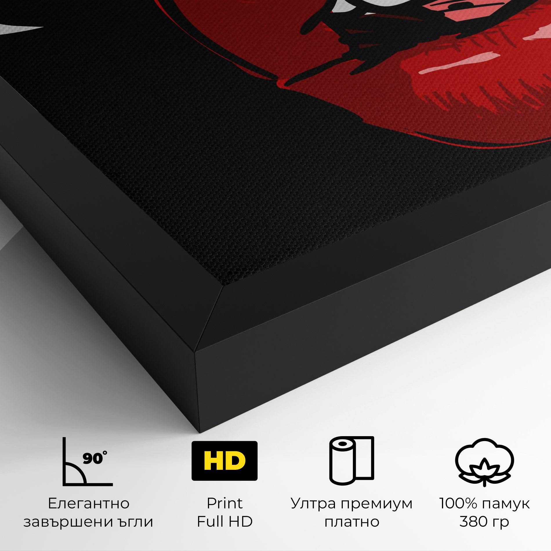 Картина на платно Pop Red Lips mockup 4