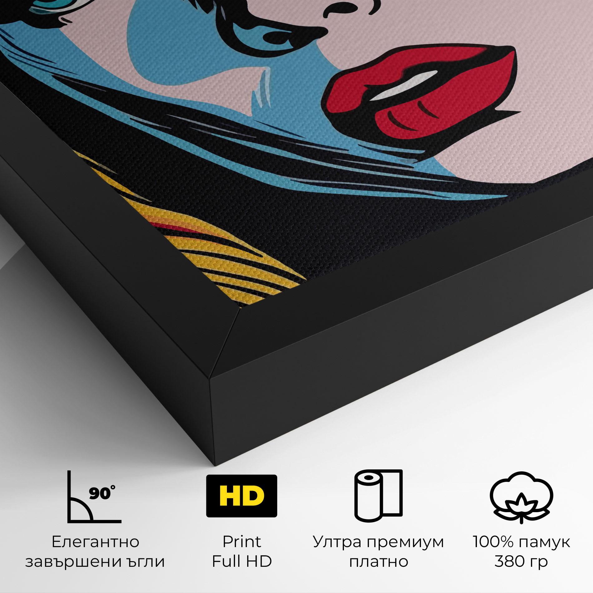 Картина на платно Pop Woman Art mockup 4
