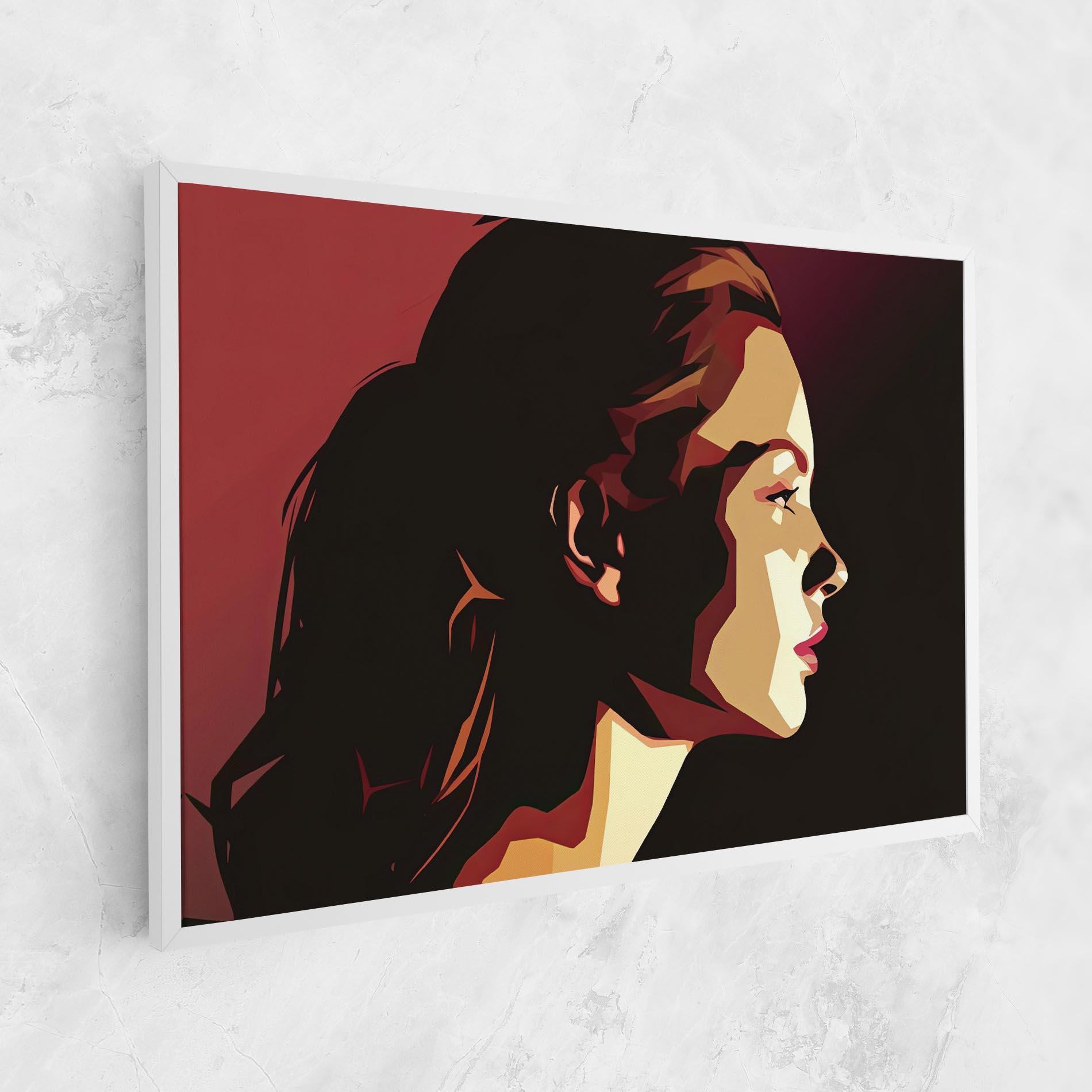 Картина на платно Cream Red Pop Art mockup 1