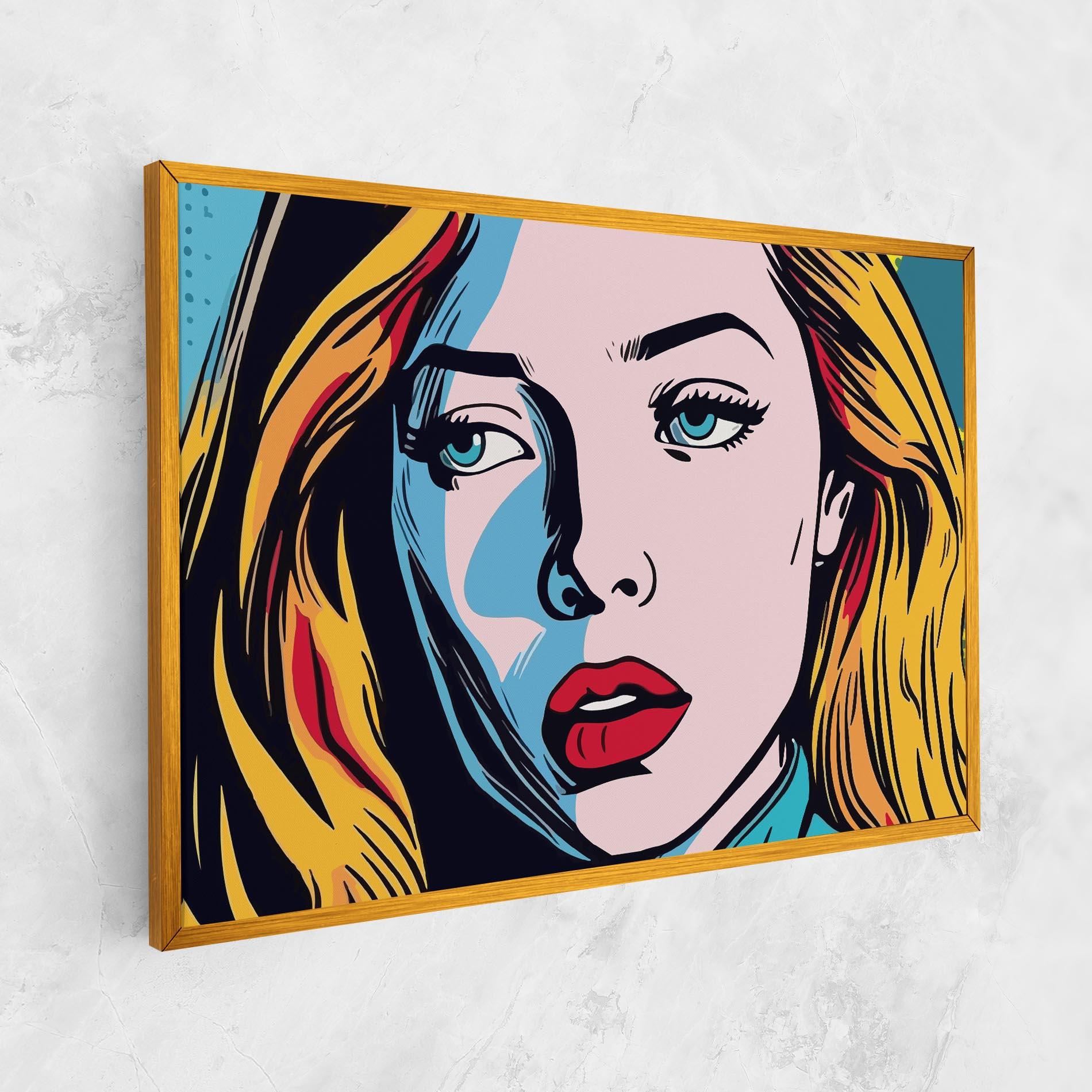 Картина на платно Pop Woman Art mockup 1