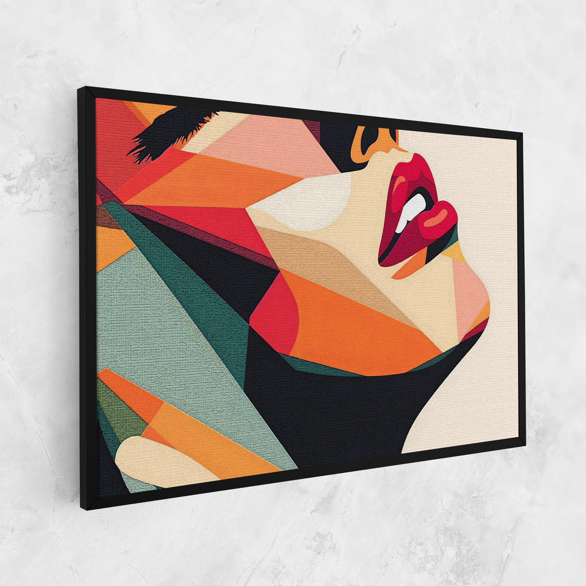 Картина на платно Pop Art Lips mockup 1