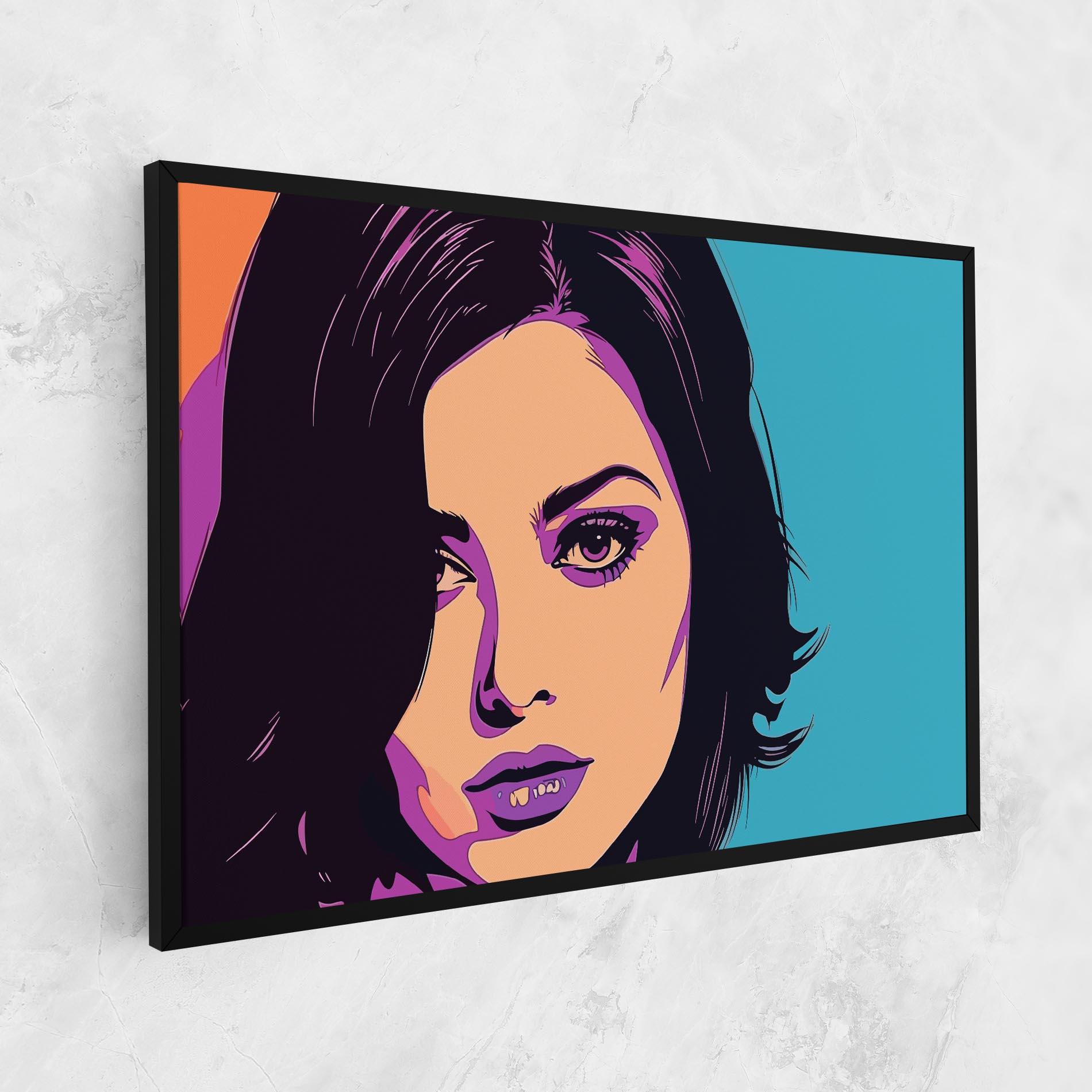 Картина на платно Pop Purple Woman mockup 1