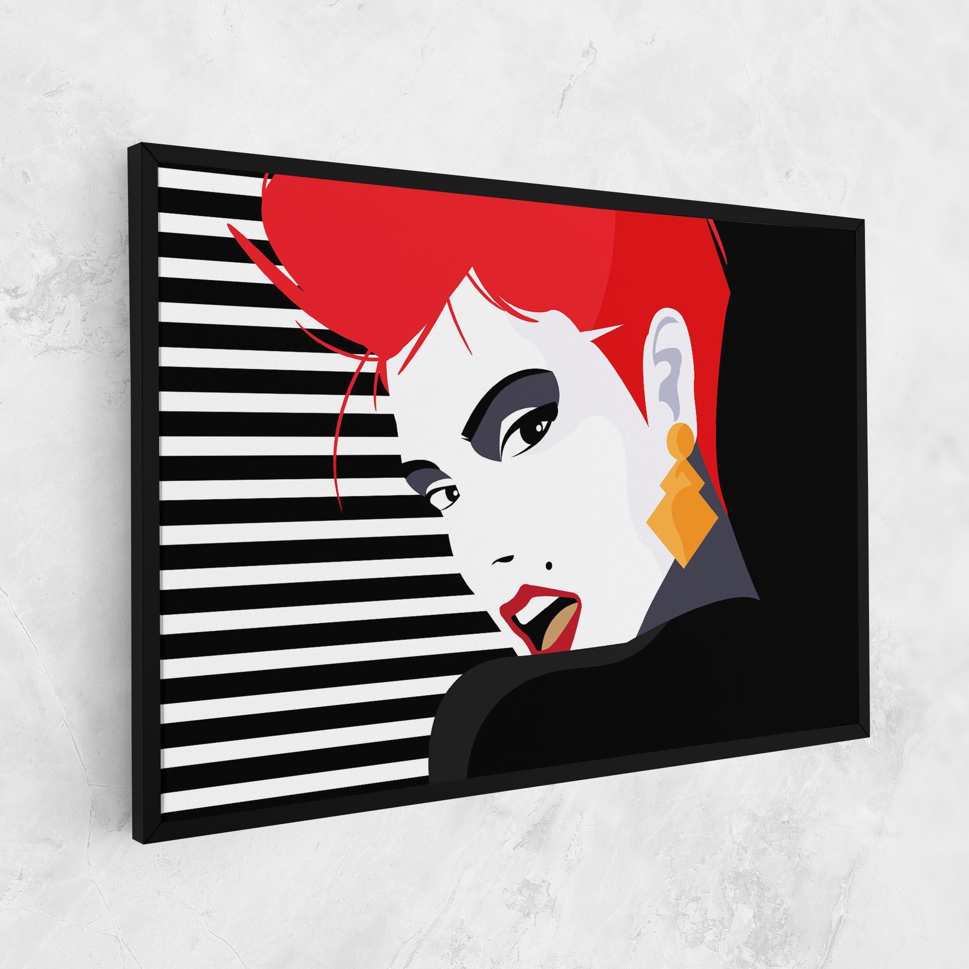 Картина на платно Red Pop Hair mockup 1