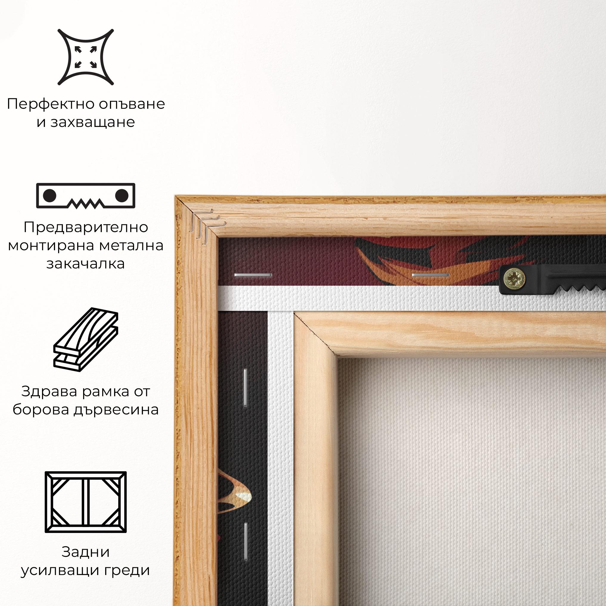 Картина на платно Cream Red Pop Art mockup 5