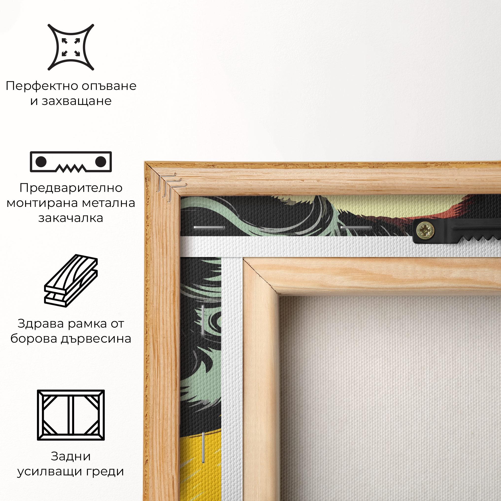 Картина на платно Pop Art Pretty Lady mockup 5