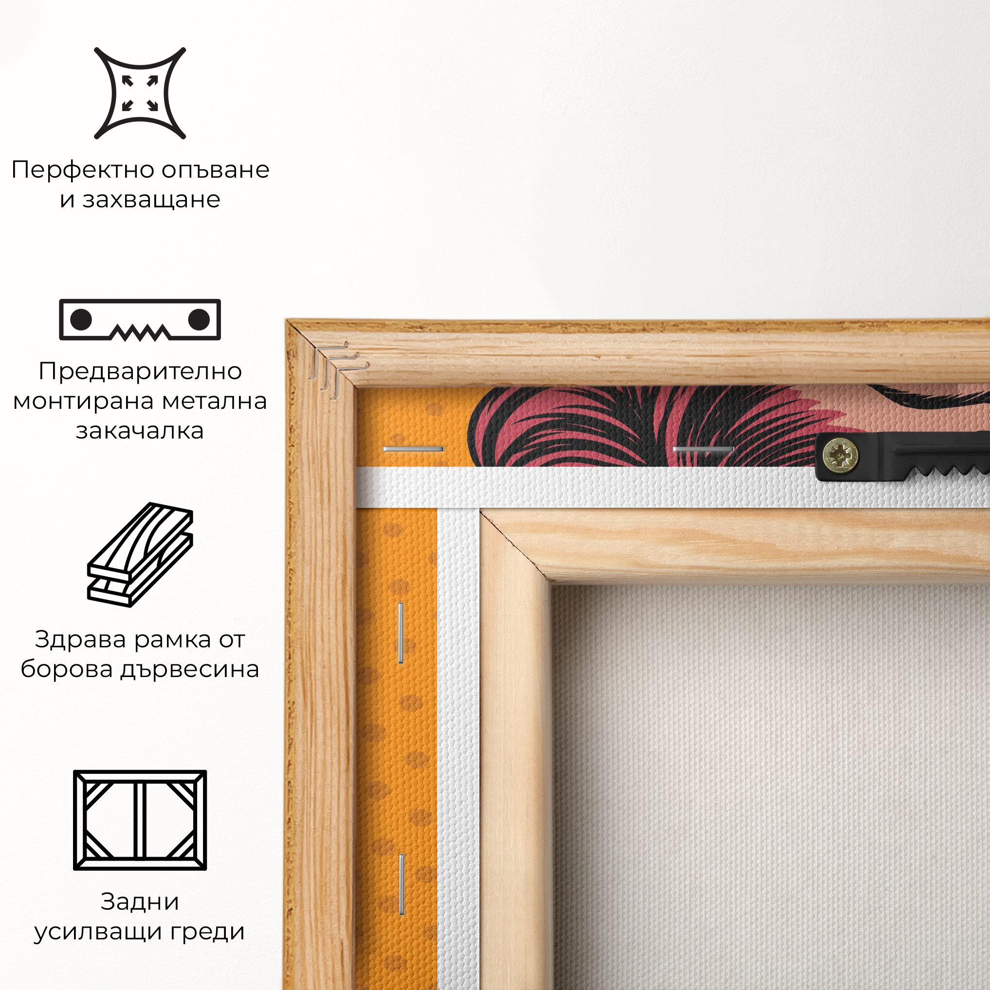 Картина на платно Pop Comic Lady mockup 5