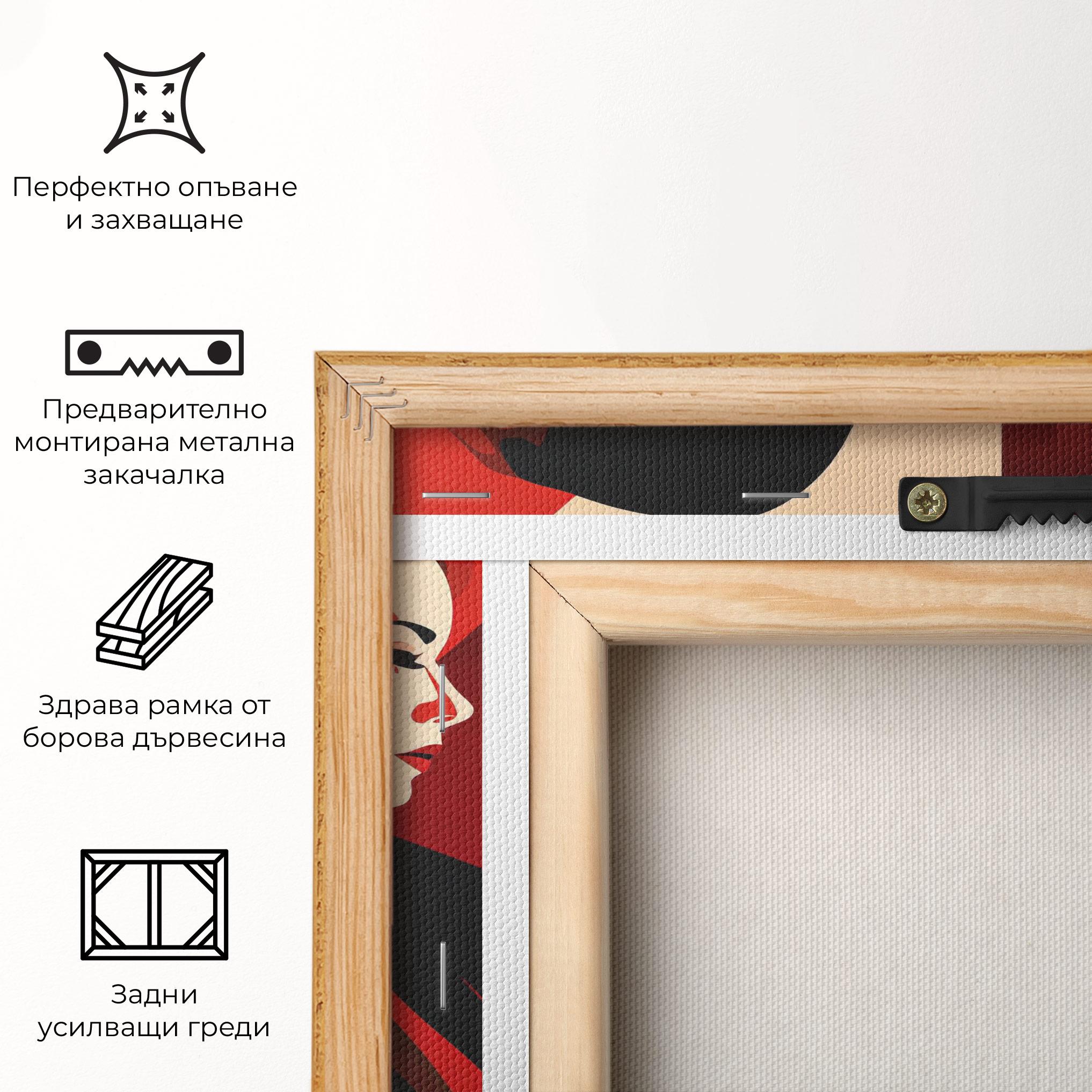 Картина на платно Pop Outfit Lady mockup 5